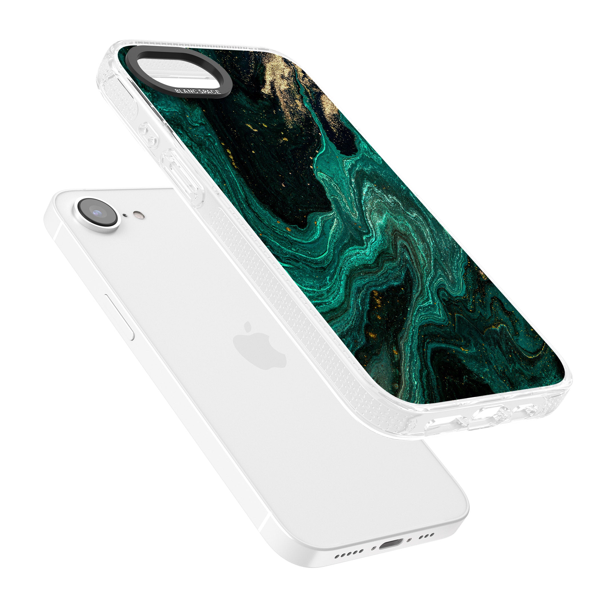 Emerald Lagoon iPhone 16e Clear Case Impact Air - Blanc Space