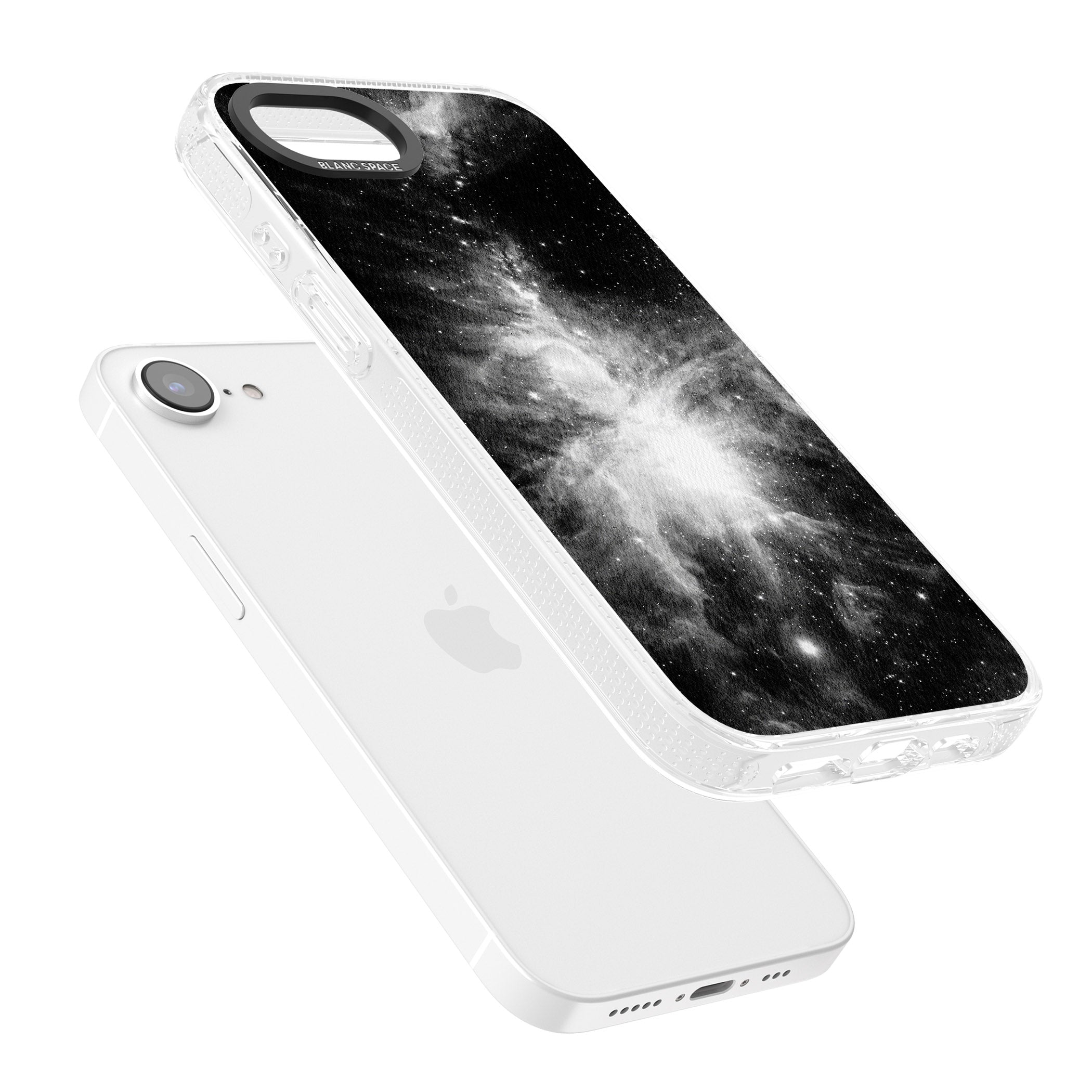 Galaxy Stripe iPhone 16e Clear Case Impact Air - Blanc Space