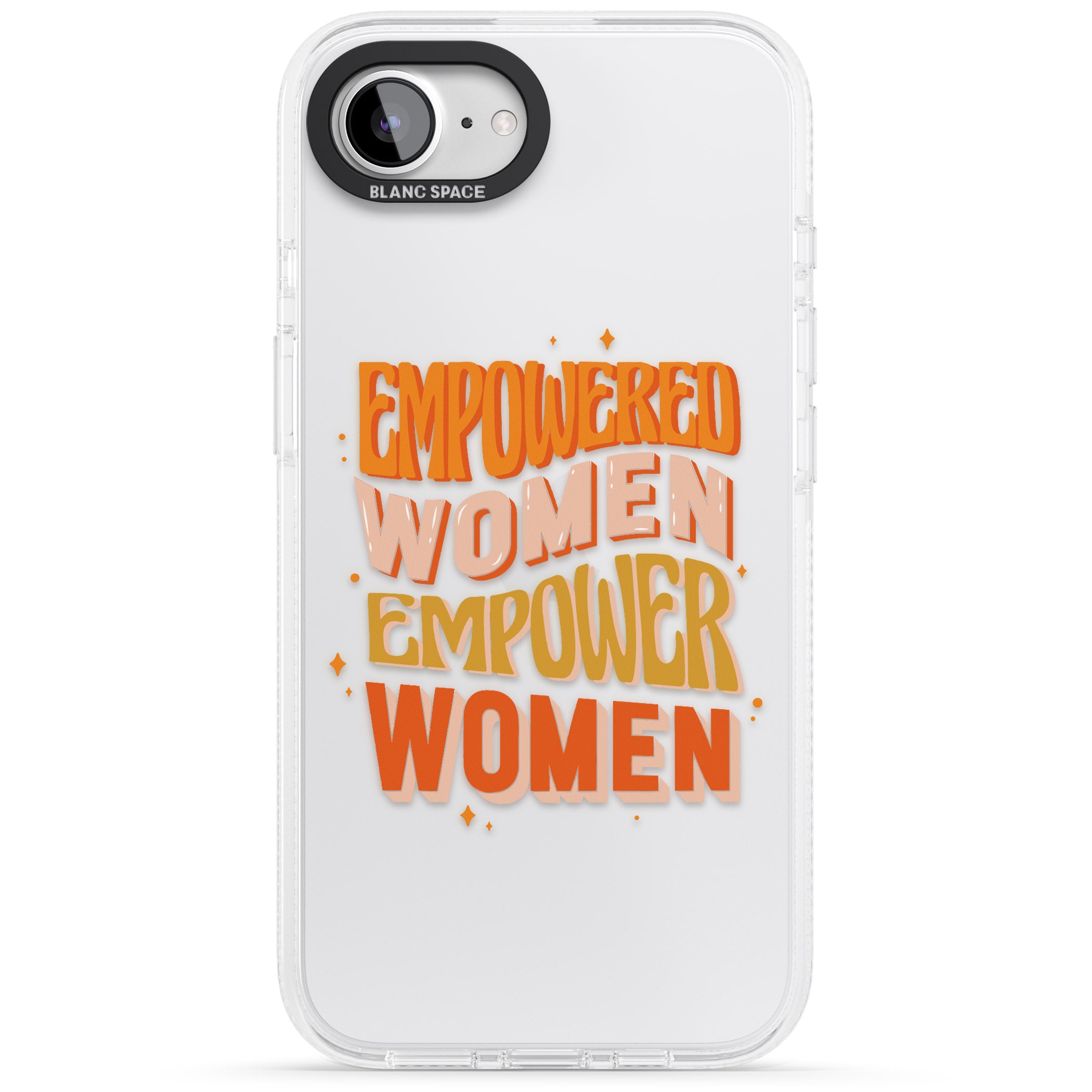 Empowered Women iPhone 16e Clear Case Impact Air - Blanc Space