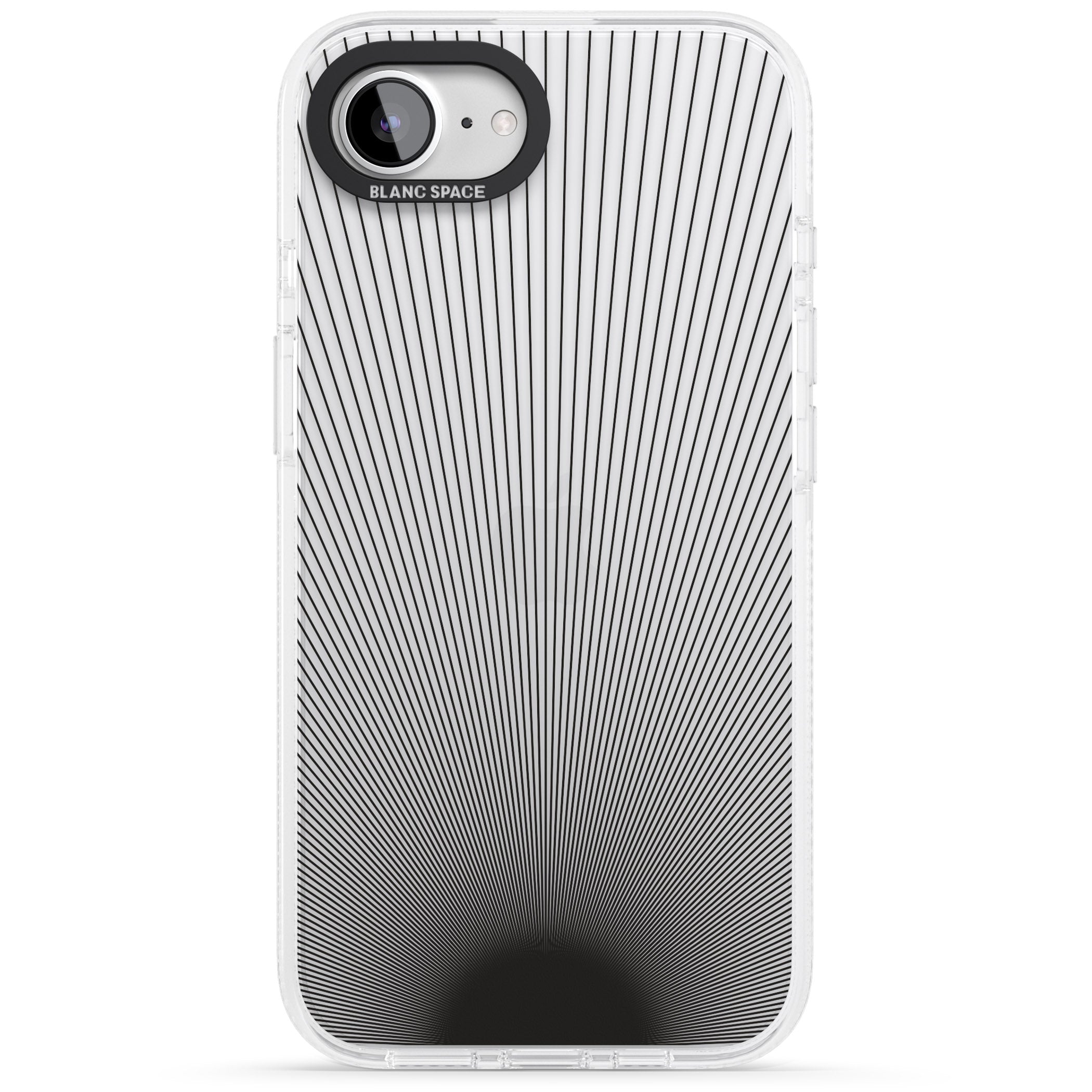 Abstract Lines: Sunset iPhone 16e Clear Case Impact Air - Blanc Space
