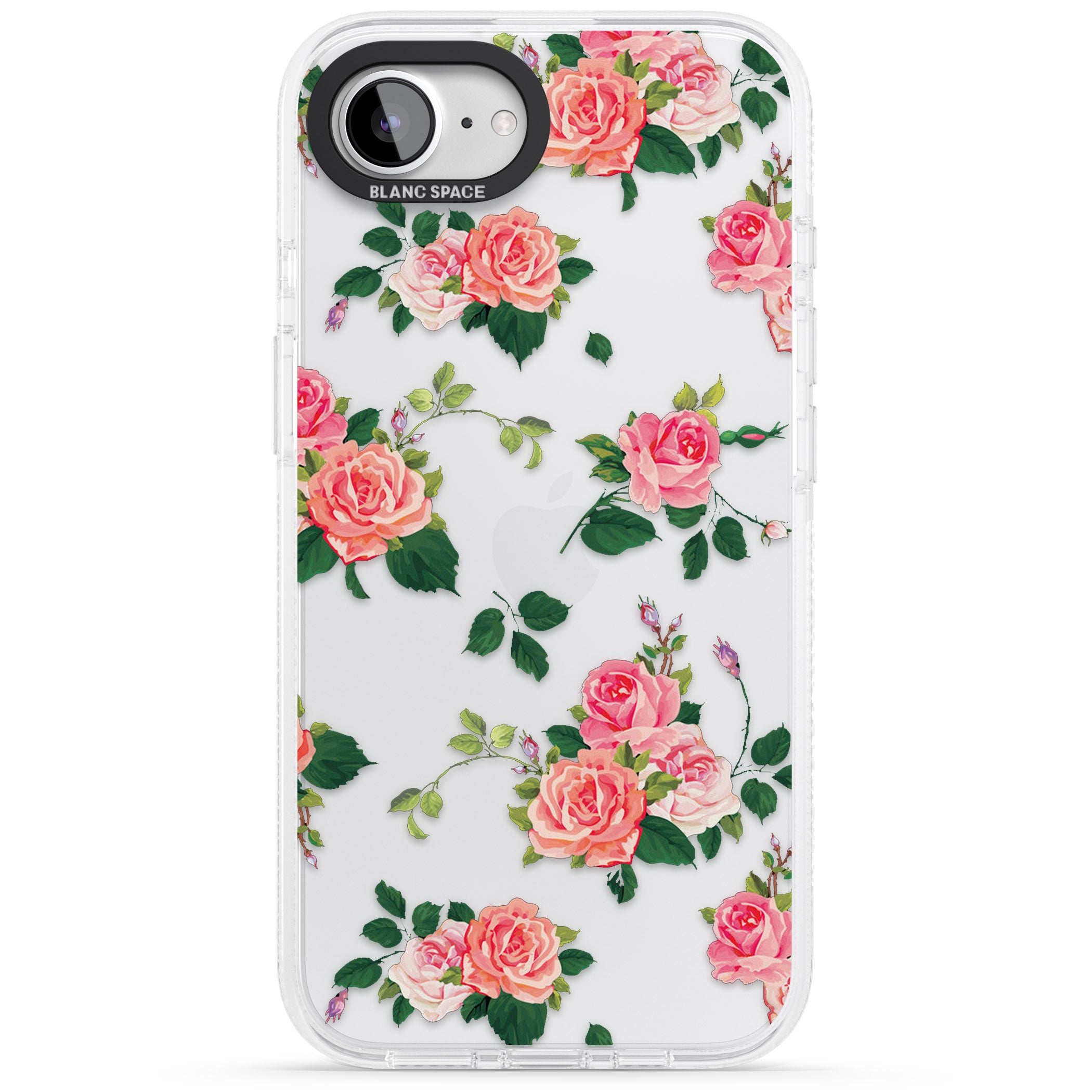 Pink Roses iPhone 16e Clear Case Impact Air - Blanc Space
