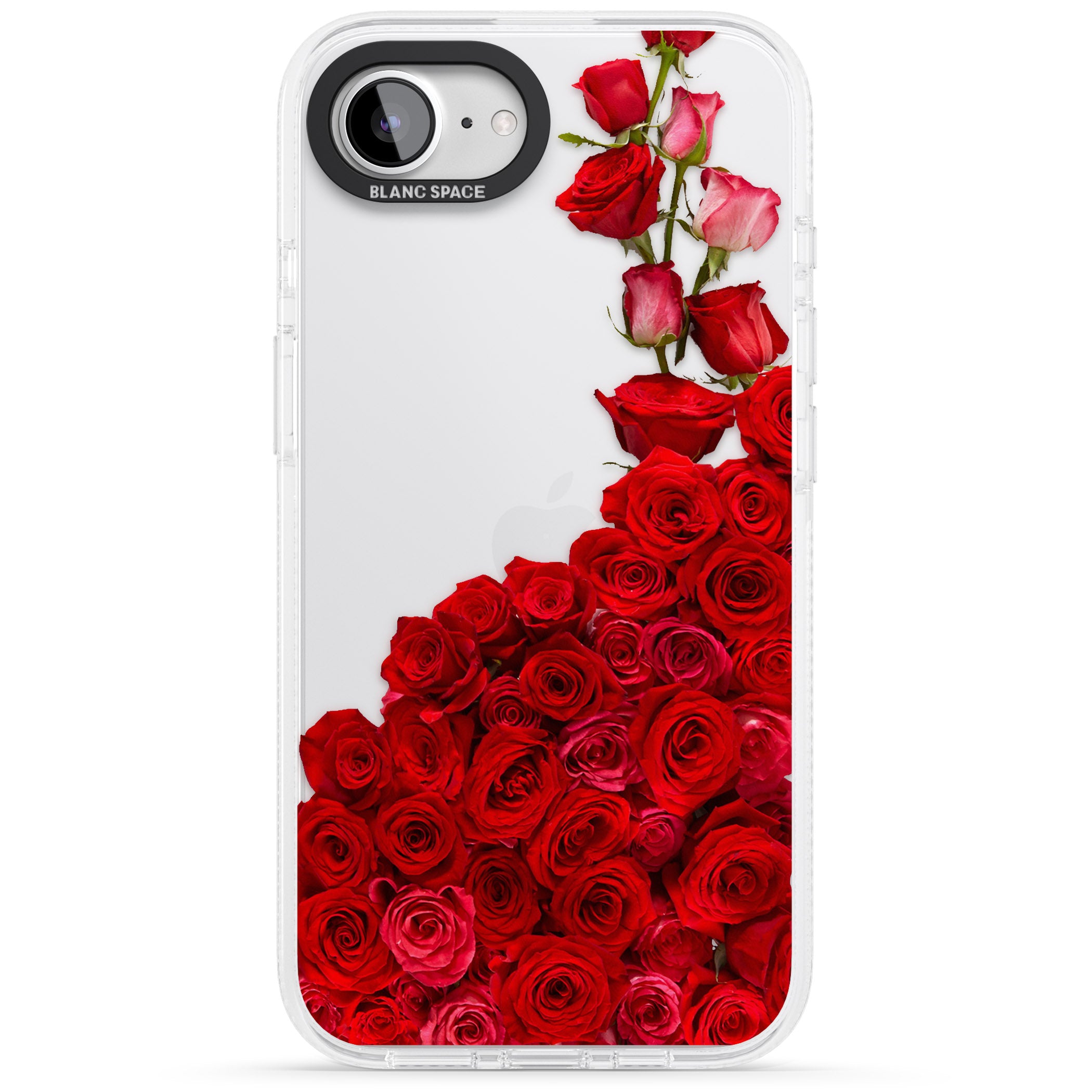 Floral Roses iPhone 16e Clear Case Impact Air - Blanc Space