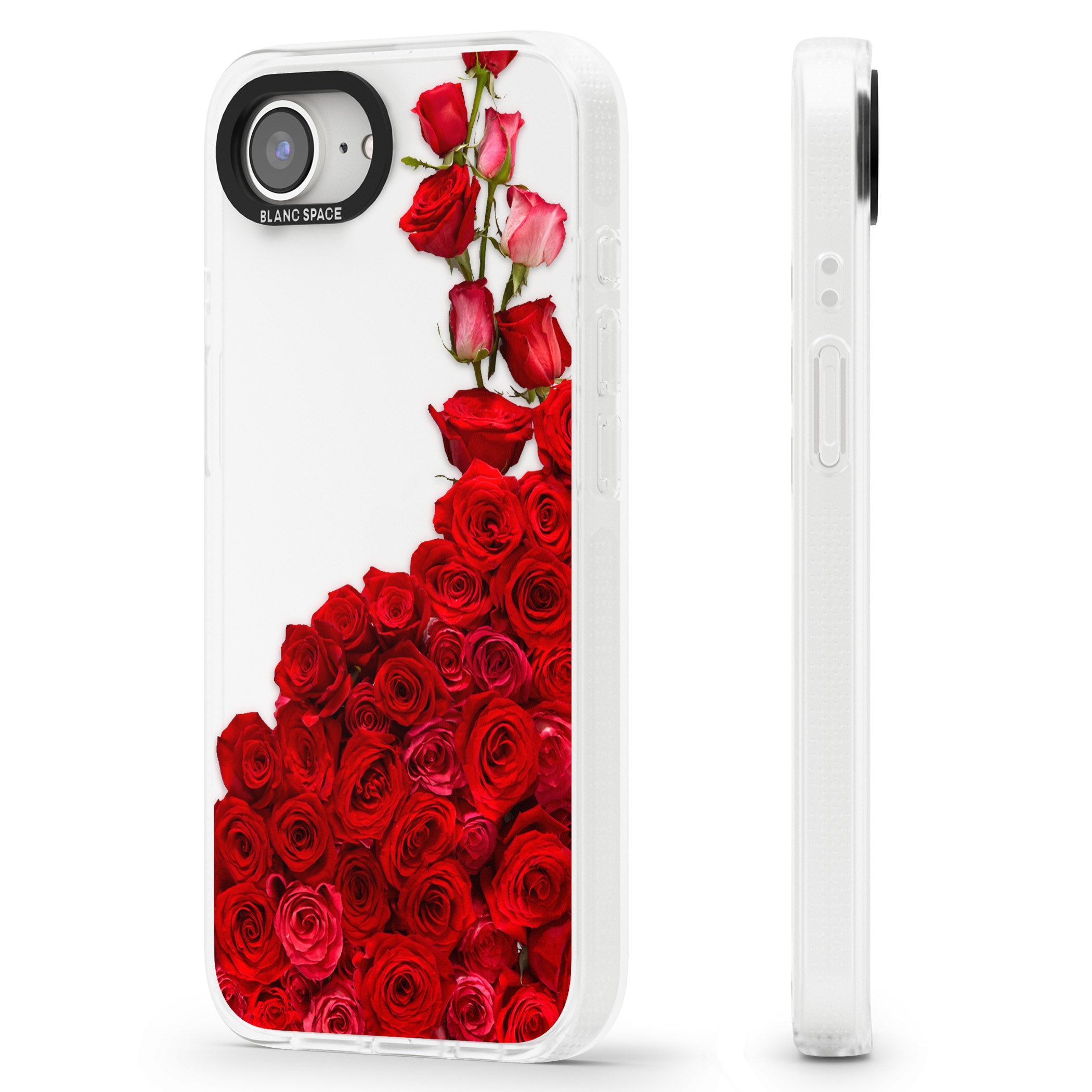Floral Roses iPhone 16e Clear Case Impact Air - Blanc Space