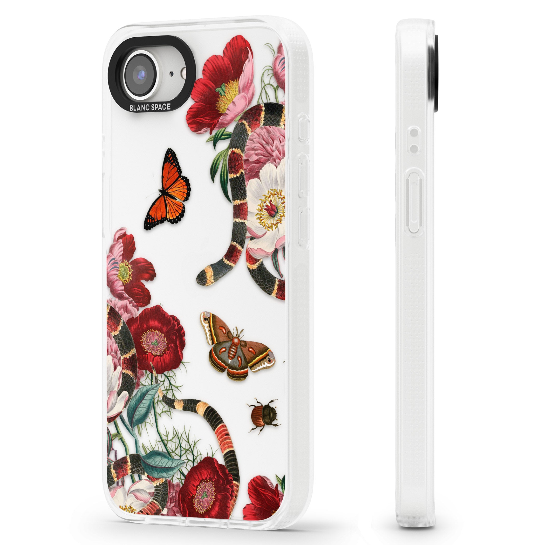 Botanical Snake iPhone 16e Clear Case Impact Air - Blanc Space