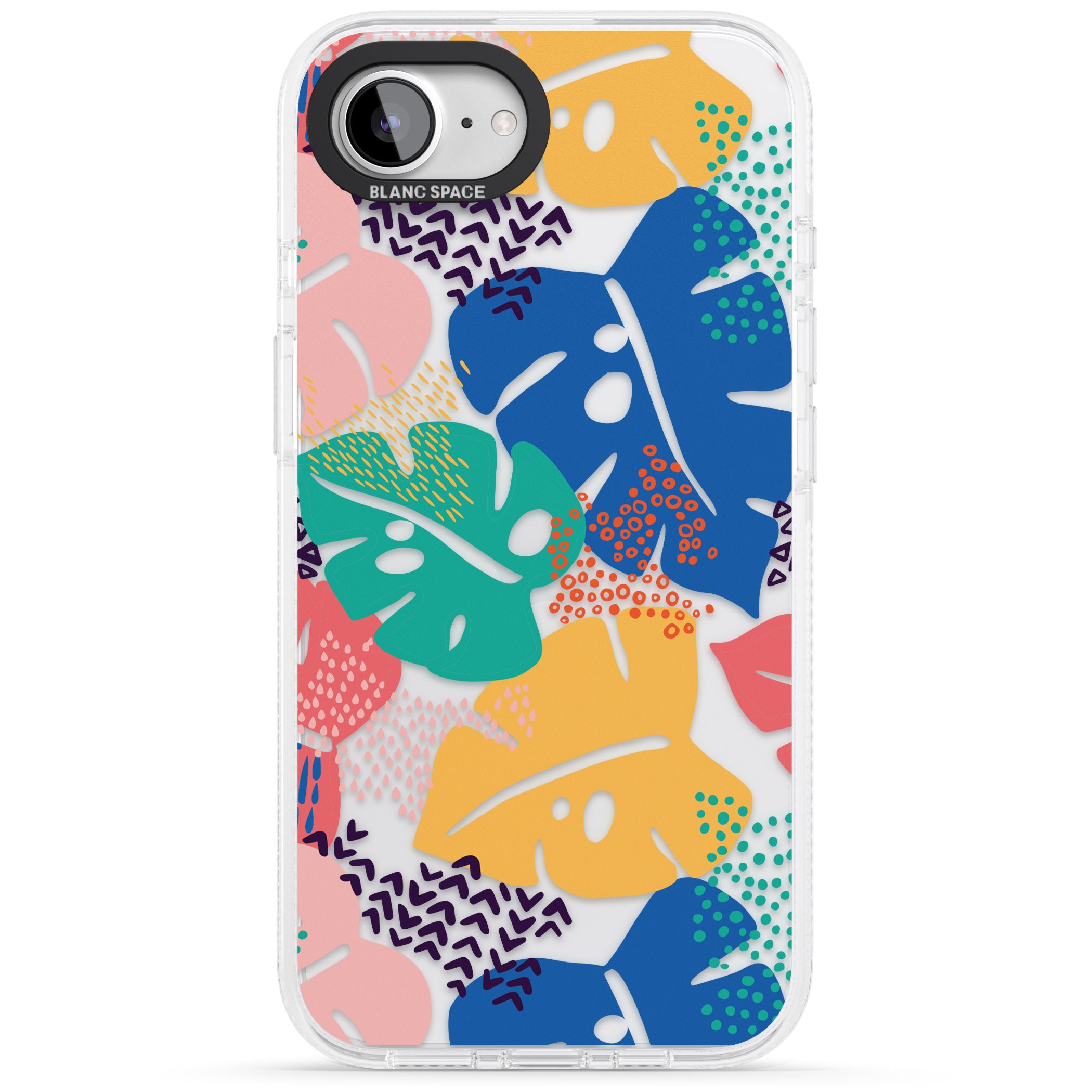 VIbrant Leaves iPhone 16e Clear Case Impact Air - Blanc Space