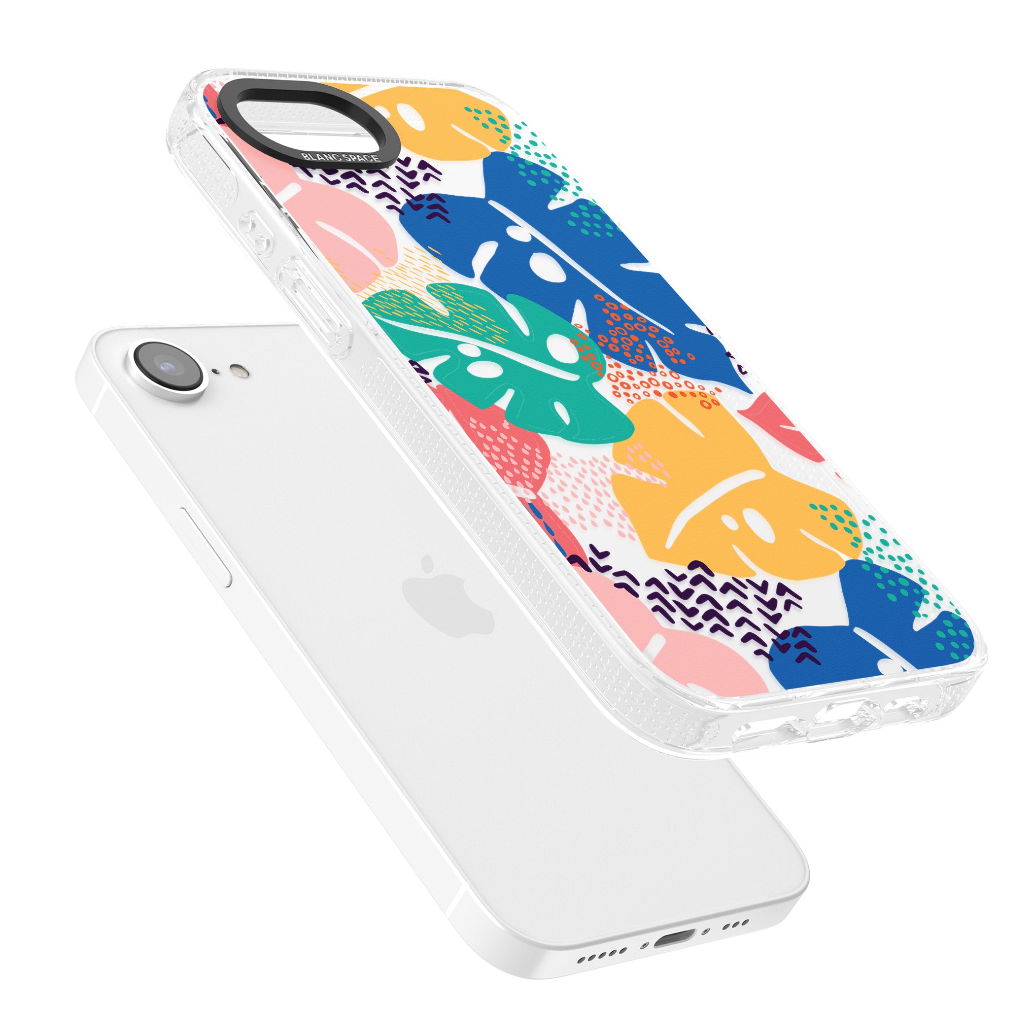 VIbrant Leaves iPhone 16e Clear Case Impact Air - Blanc Space
