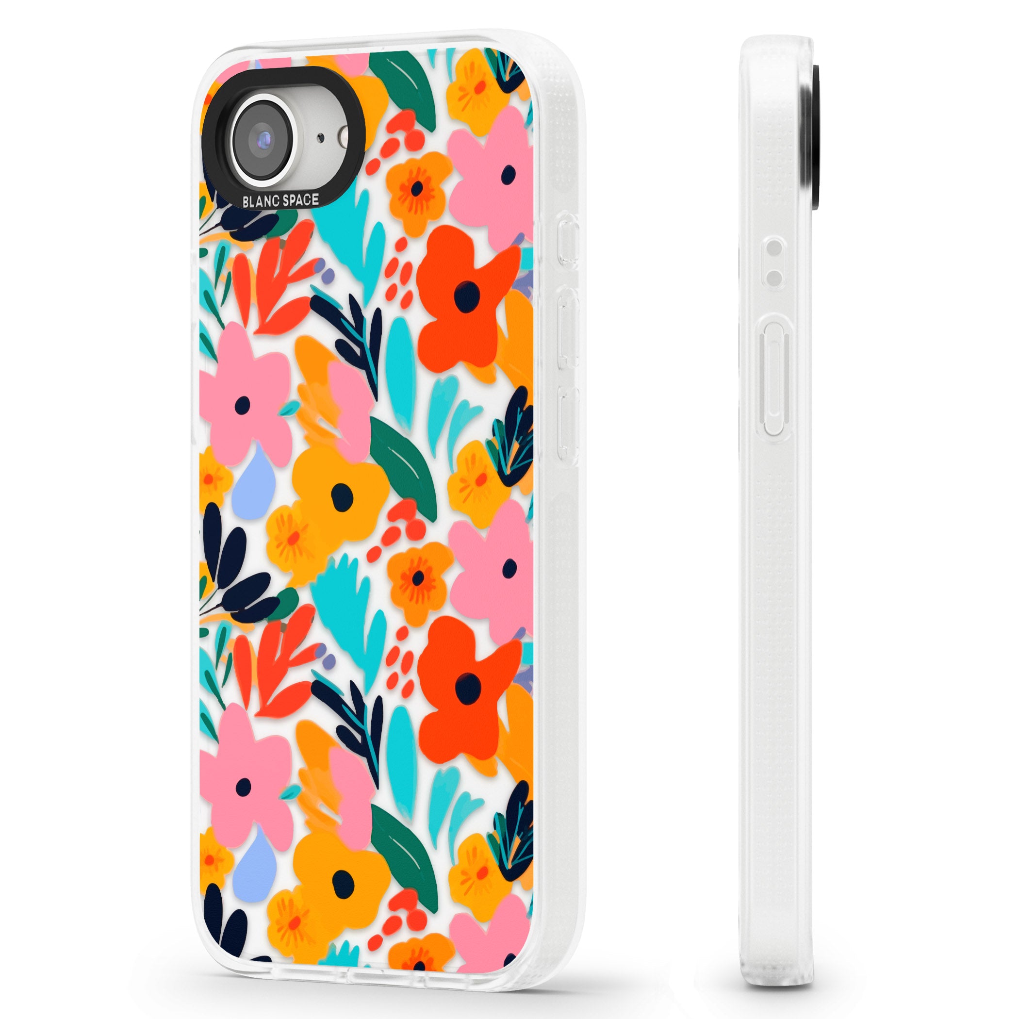 Floral Fiesta iPhone 16e Clear Case Impact Air - Blanc Space