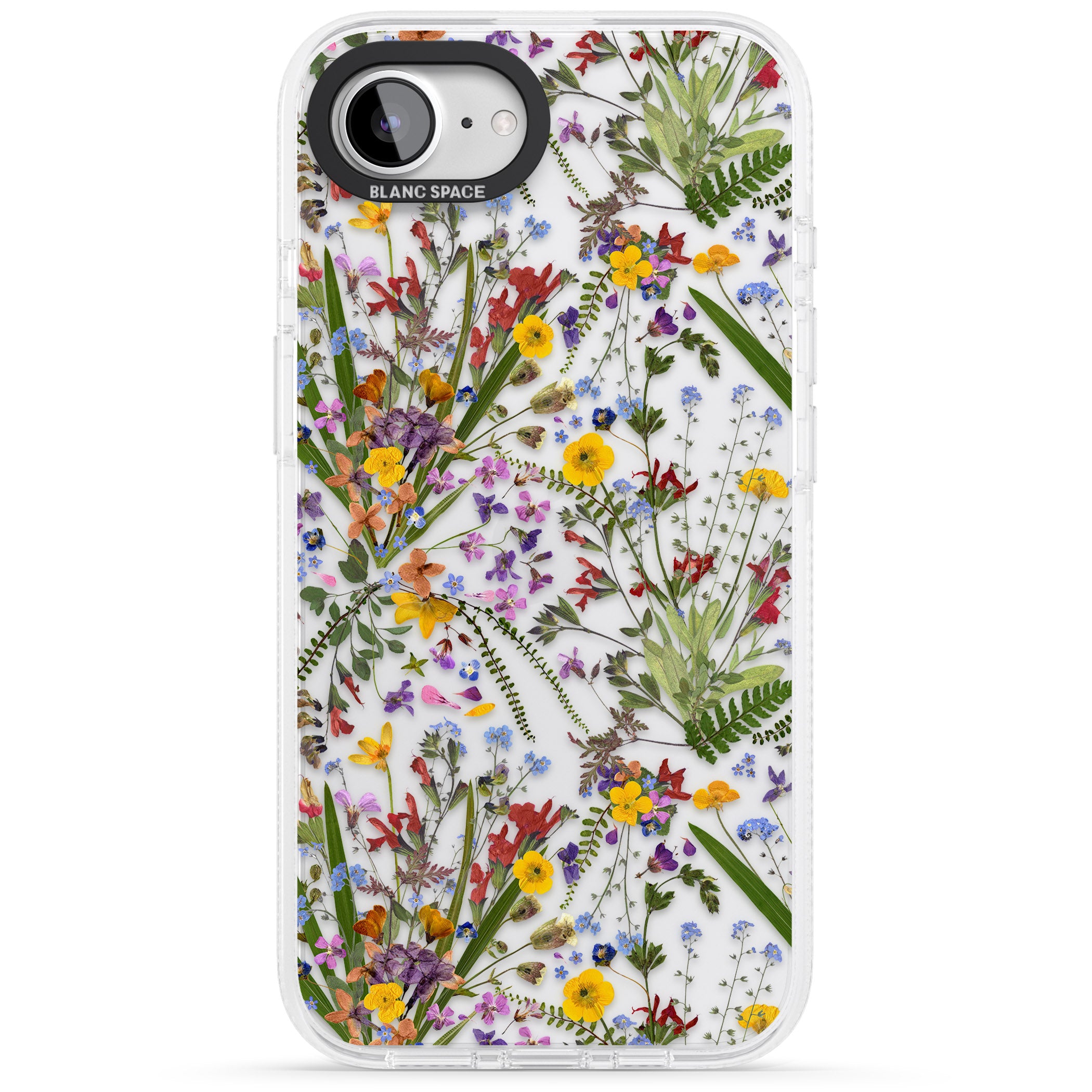Wildflower & Leaves iPhone 16e Clear Case Impact Air - Blanc Space