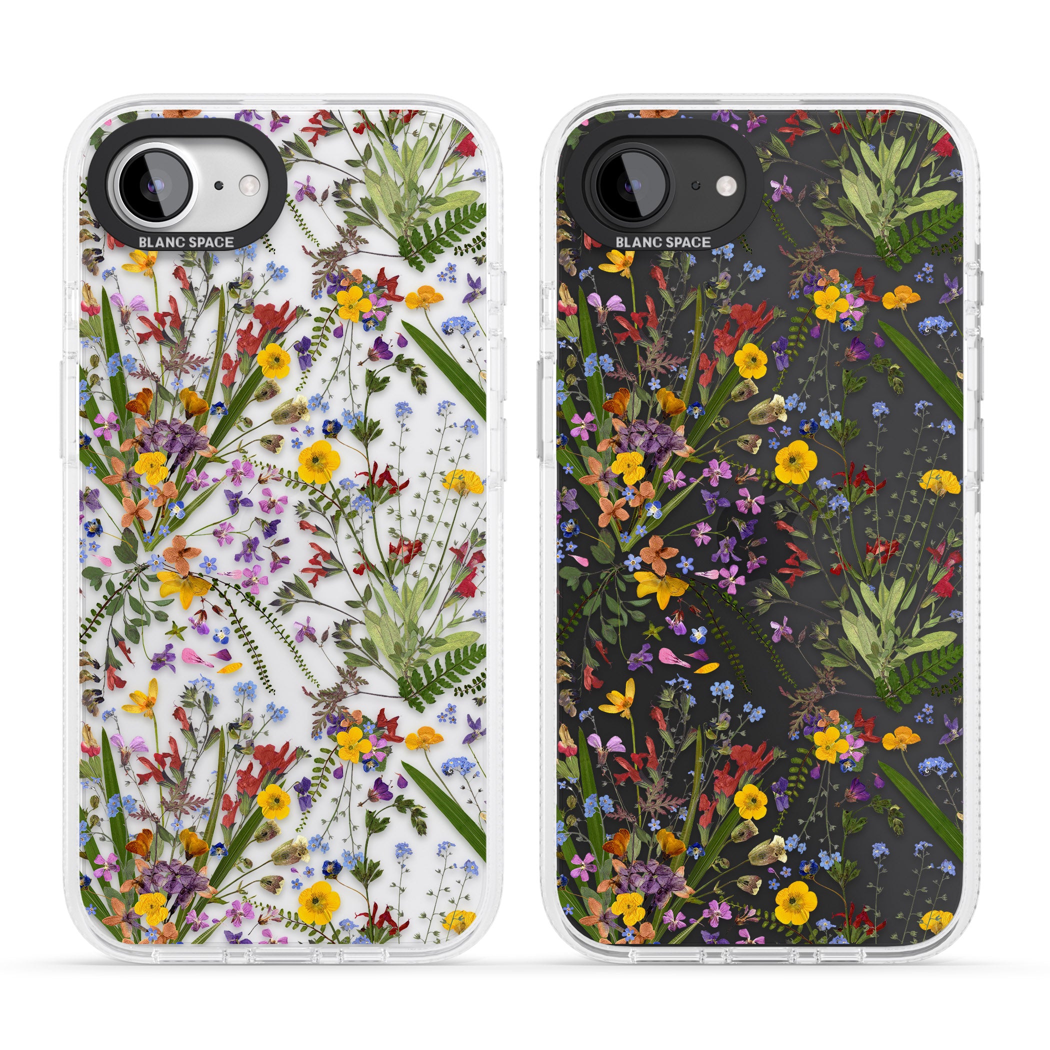 Wildflower & Leaves iPhone 16e Clear Case Impact Air - Blanc Space