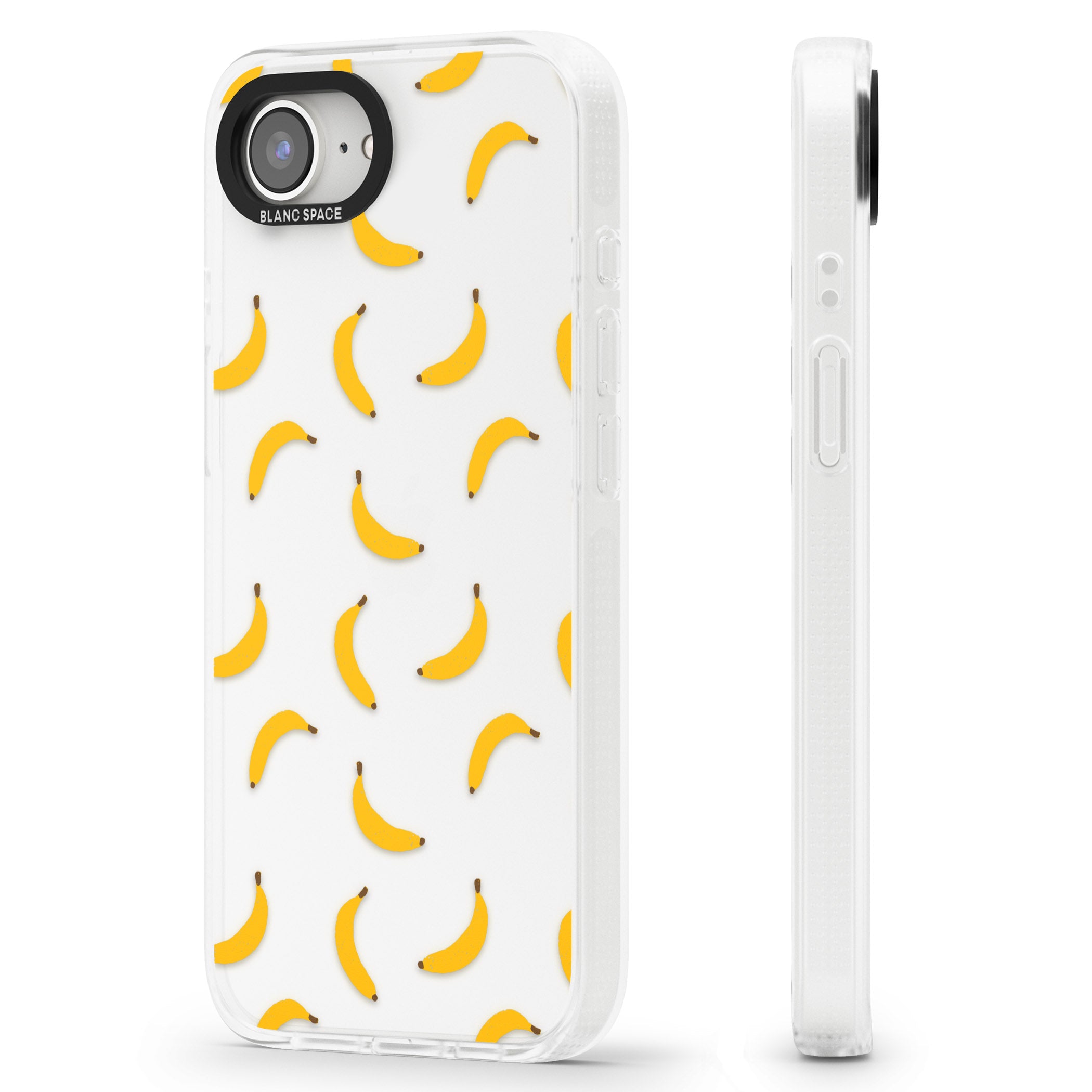 Banana Pattern iPhone 16e Clear Case Impact Air - Blanc Space