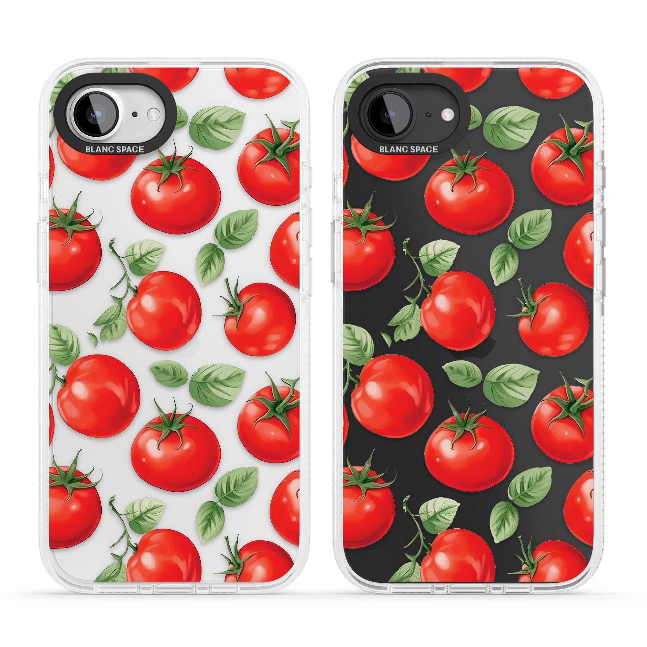 Tomato Pattern iPhone 16e Clear Case Impact Air - Blanc Space