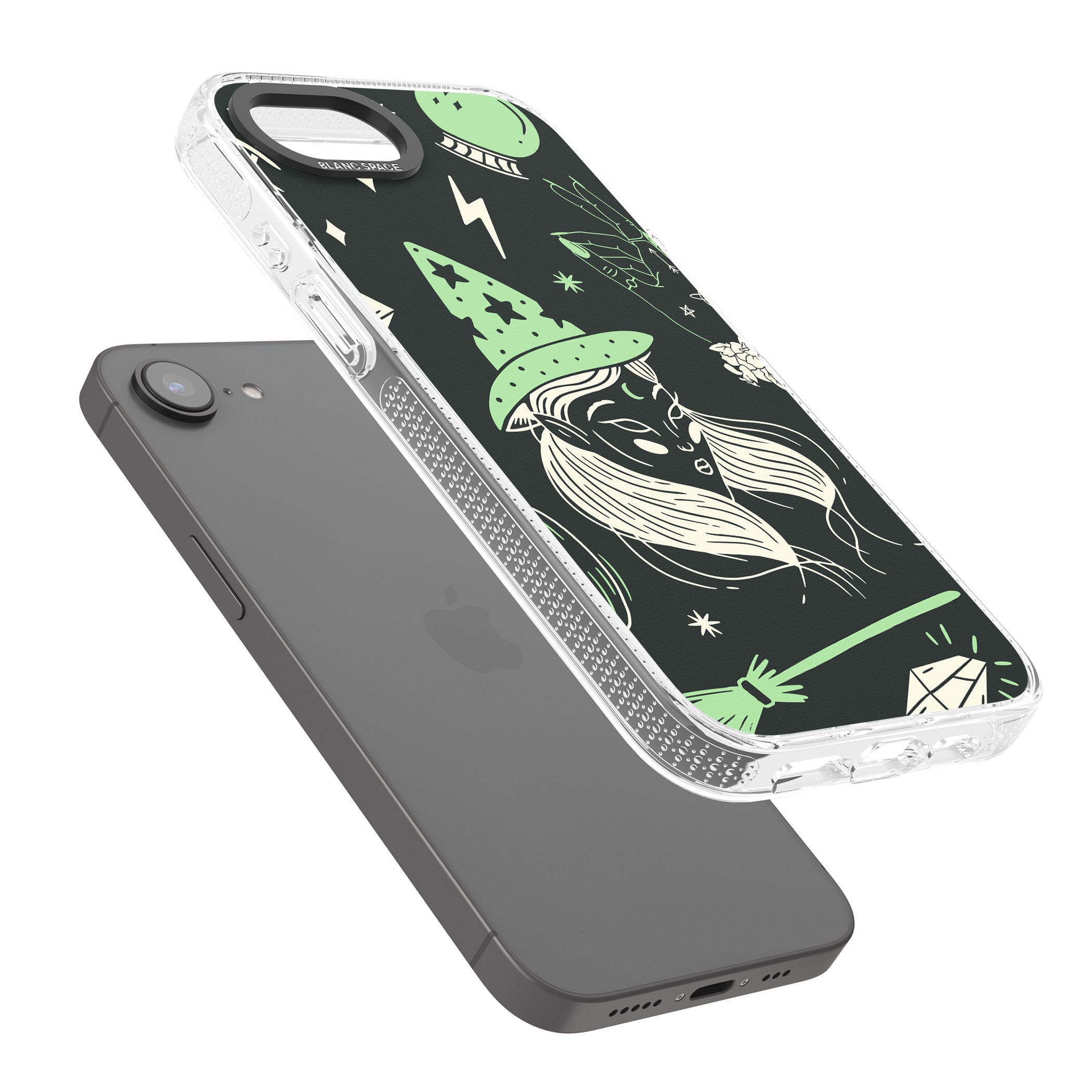 Astrology Witch Pattern iPhone 16e Clear Case Impact Air - Blanc Space