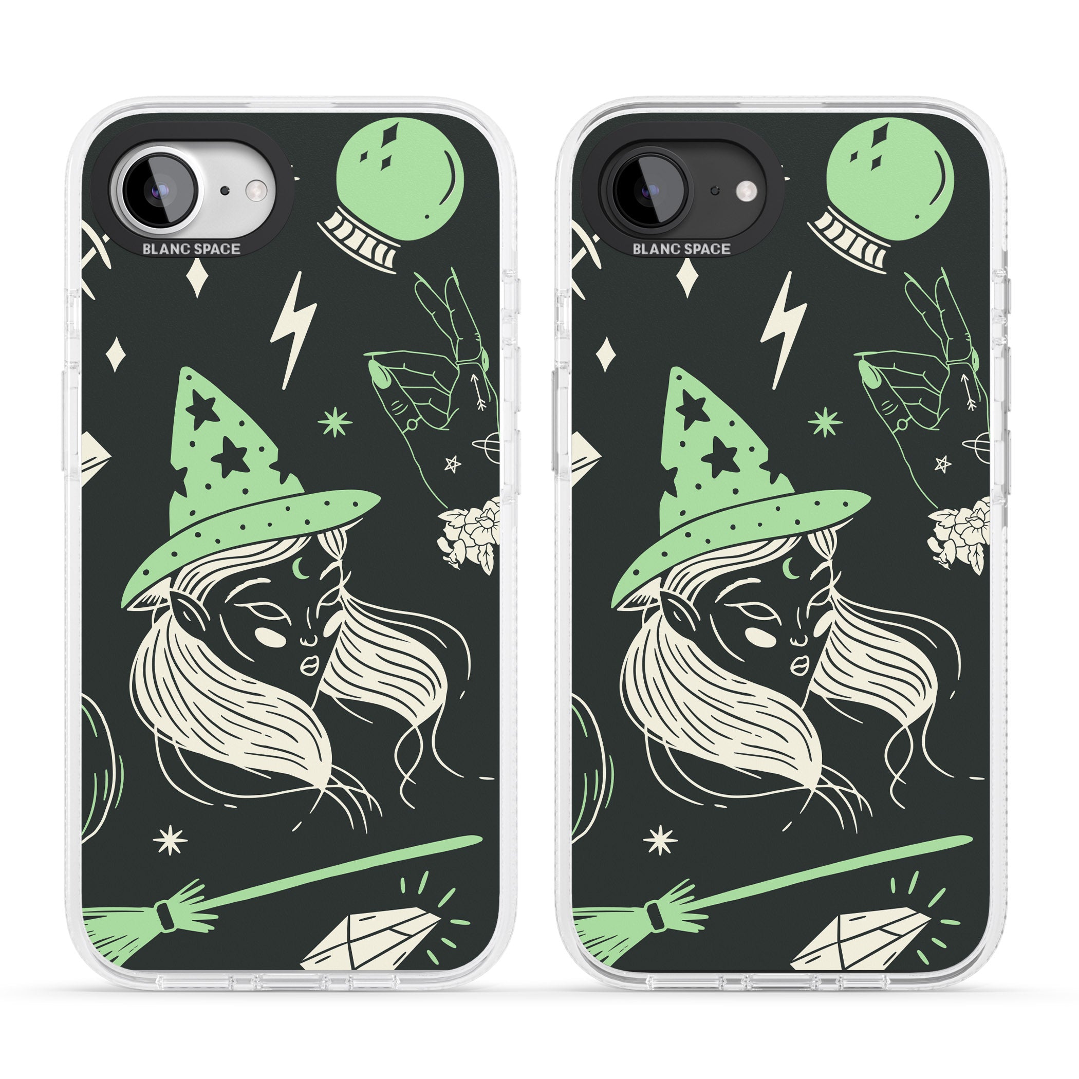Astrology Witch Pattern iPhone 16e Clear Case Impact Air - Blanc Space