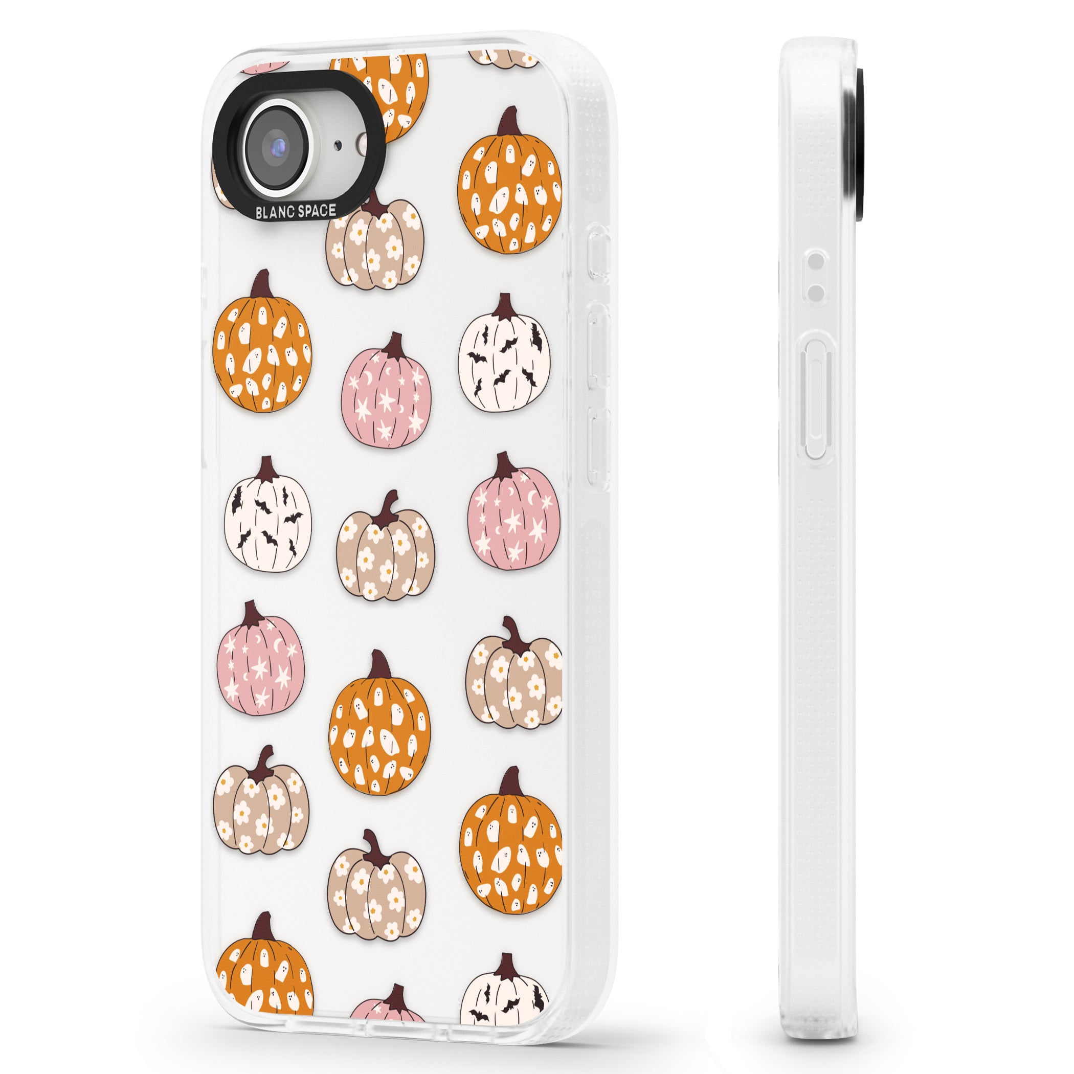 Floral Pumpkins iPhone 16e Clear Case Impact Air - Blanc Space