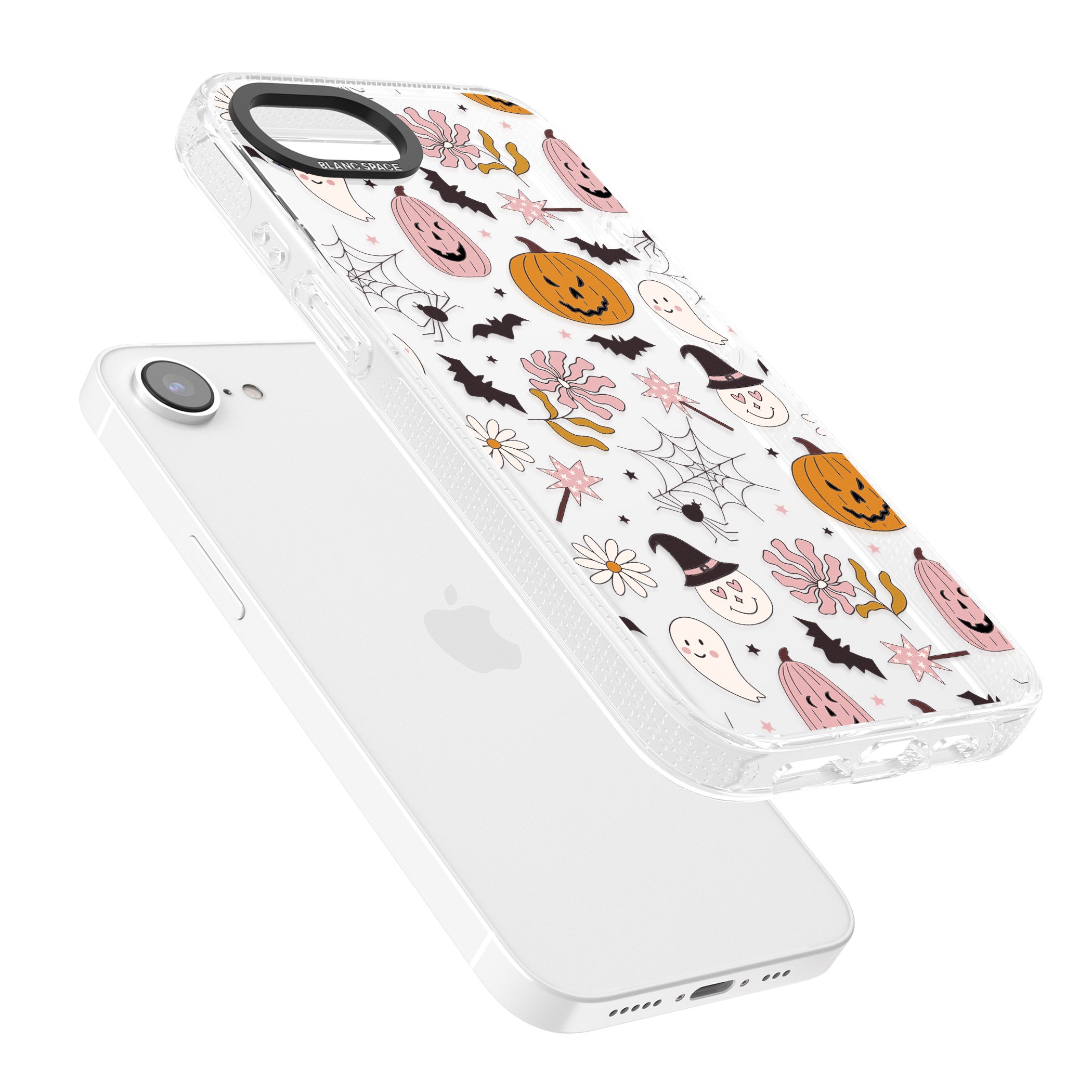 Spooky Mix iPhone 16e Clear Case Impact Air - Blanc Space