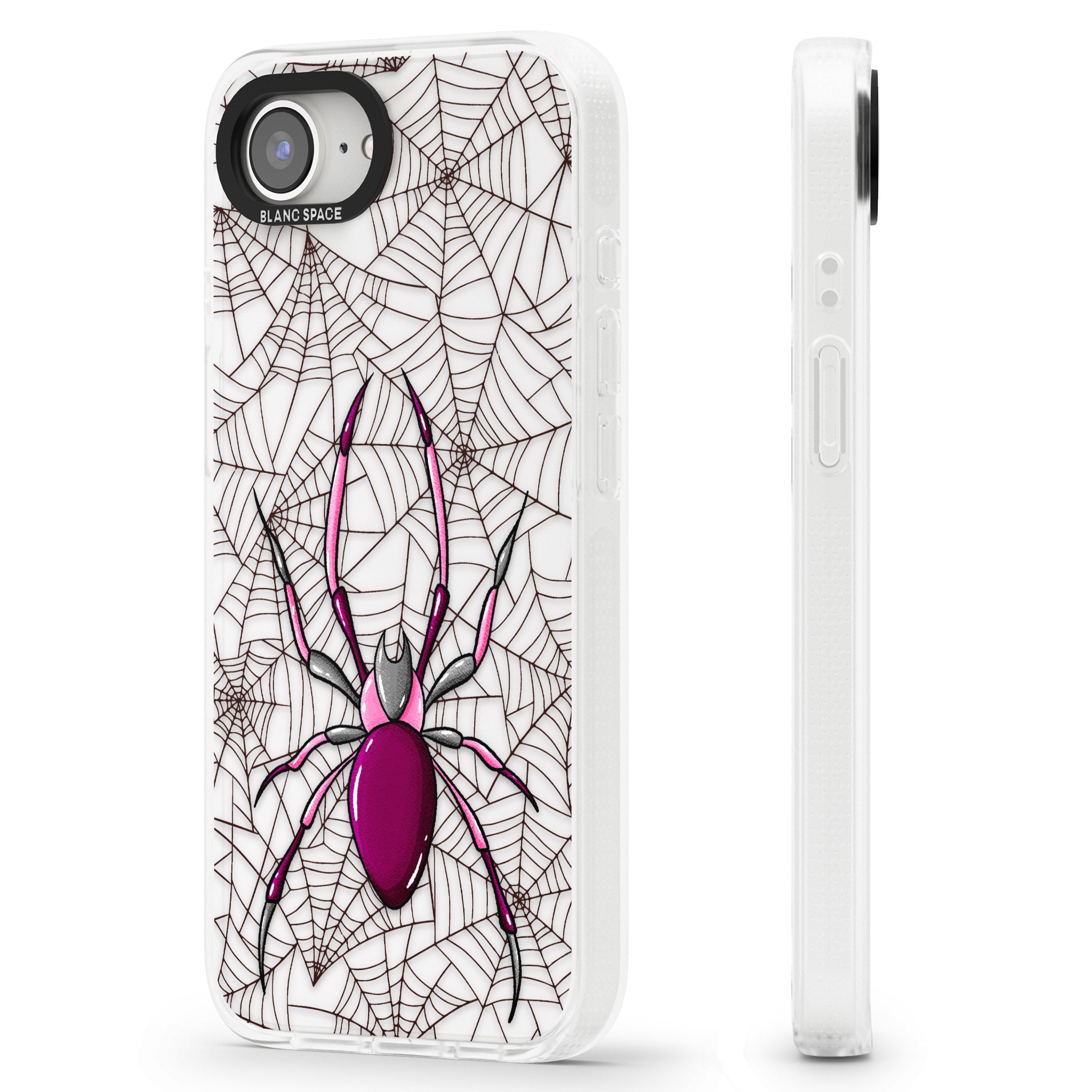 Arachnophobia iPhone 16e Clear Case Impact Air - Blanc Space