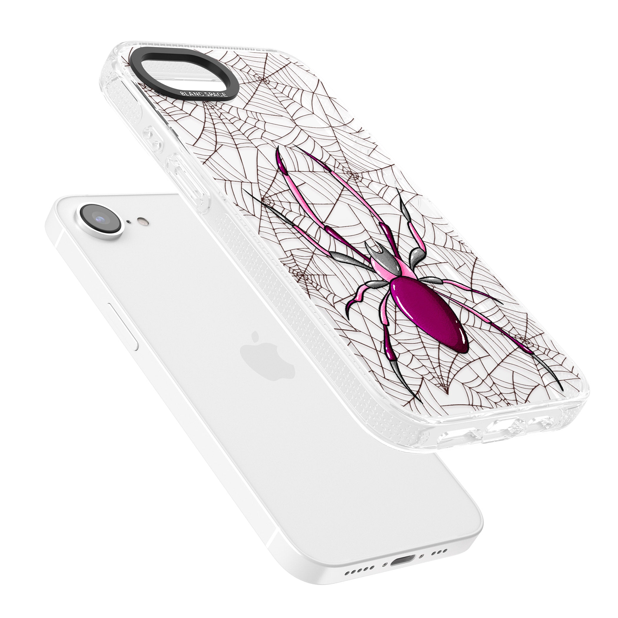 Arachnophobia iPhone 16e Clear Case Impact Air - Blanc Space