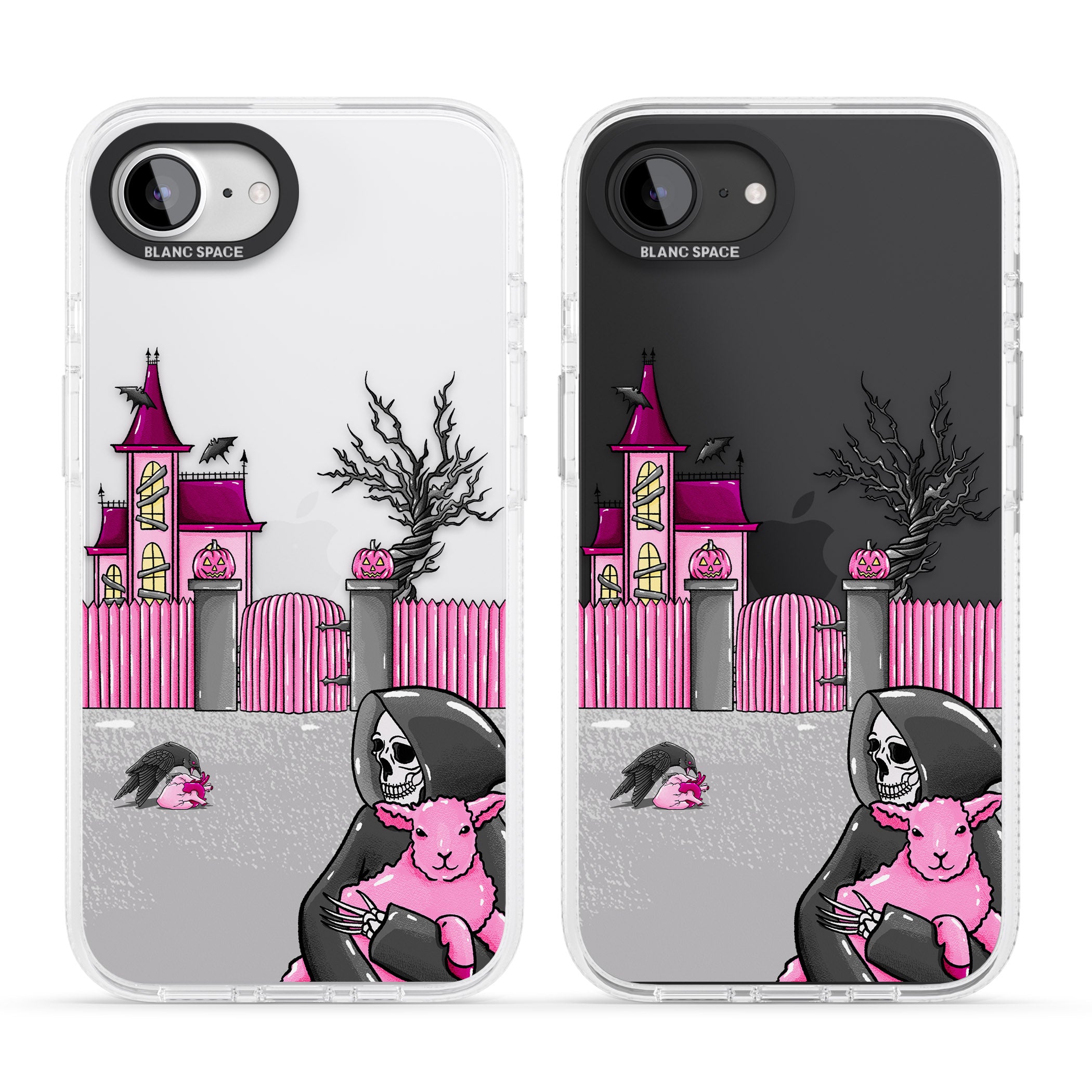 Left With My Heart iPhone 16e Clear Case Impact Air - Blanc Space