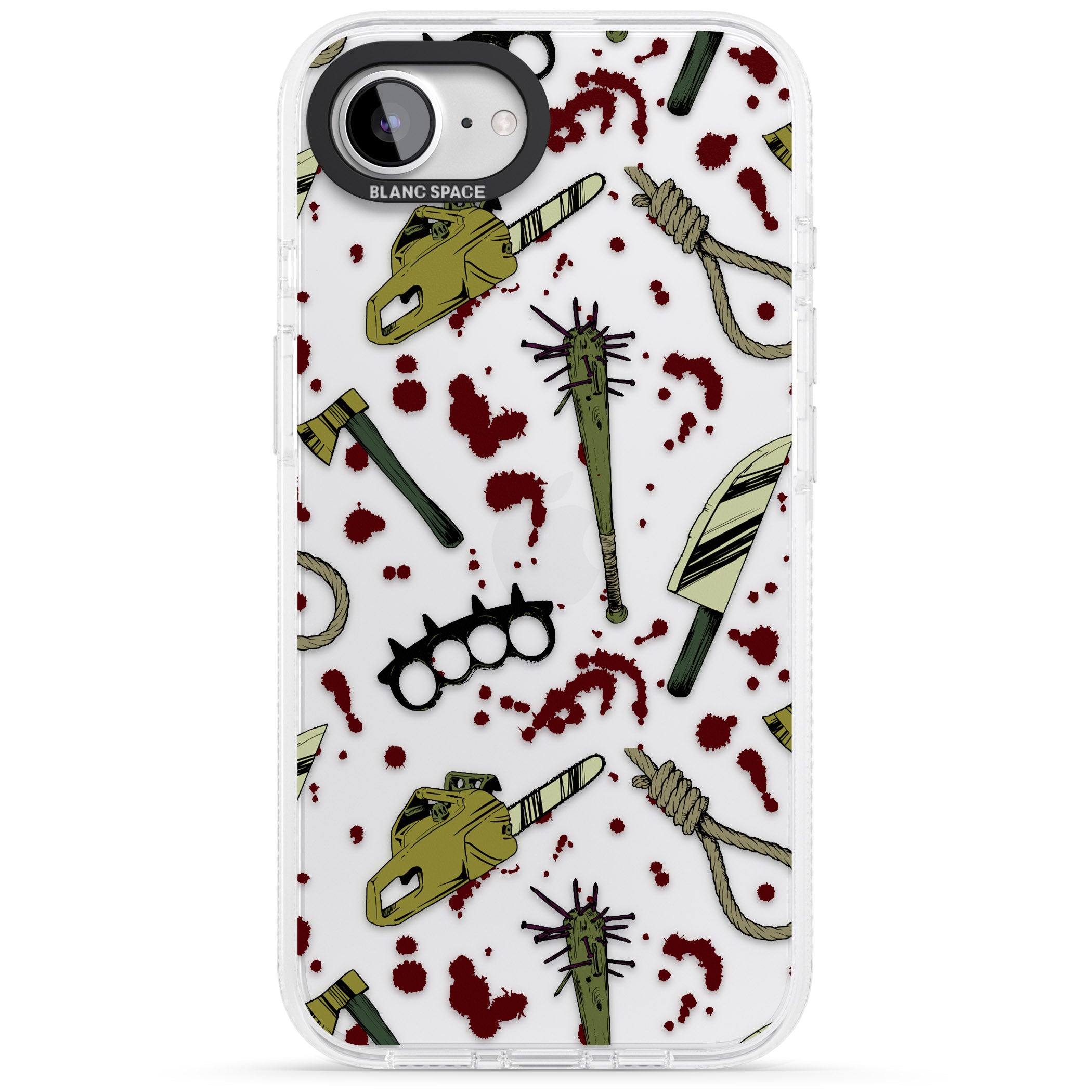 Movie Massacre iPhone 16e Clear Case Impact Air - Blanc Space
