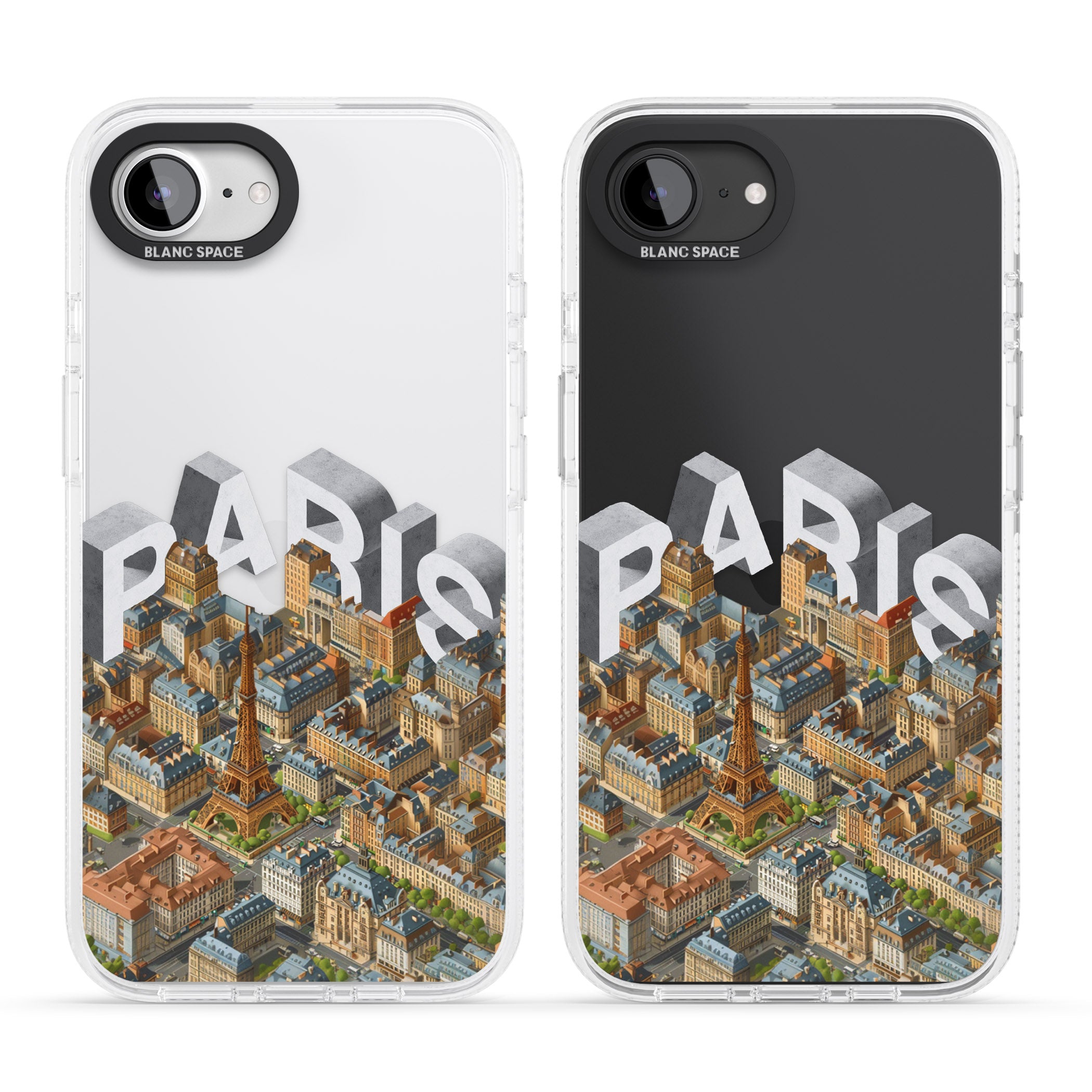 Paris iPhone 16e Clear Case Impact Air - Blanc Space