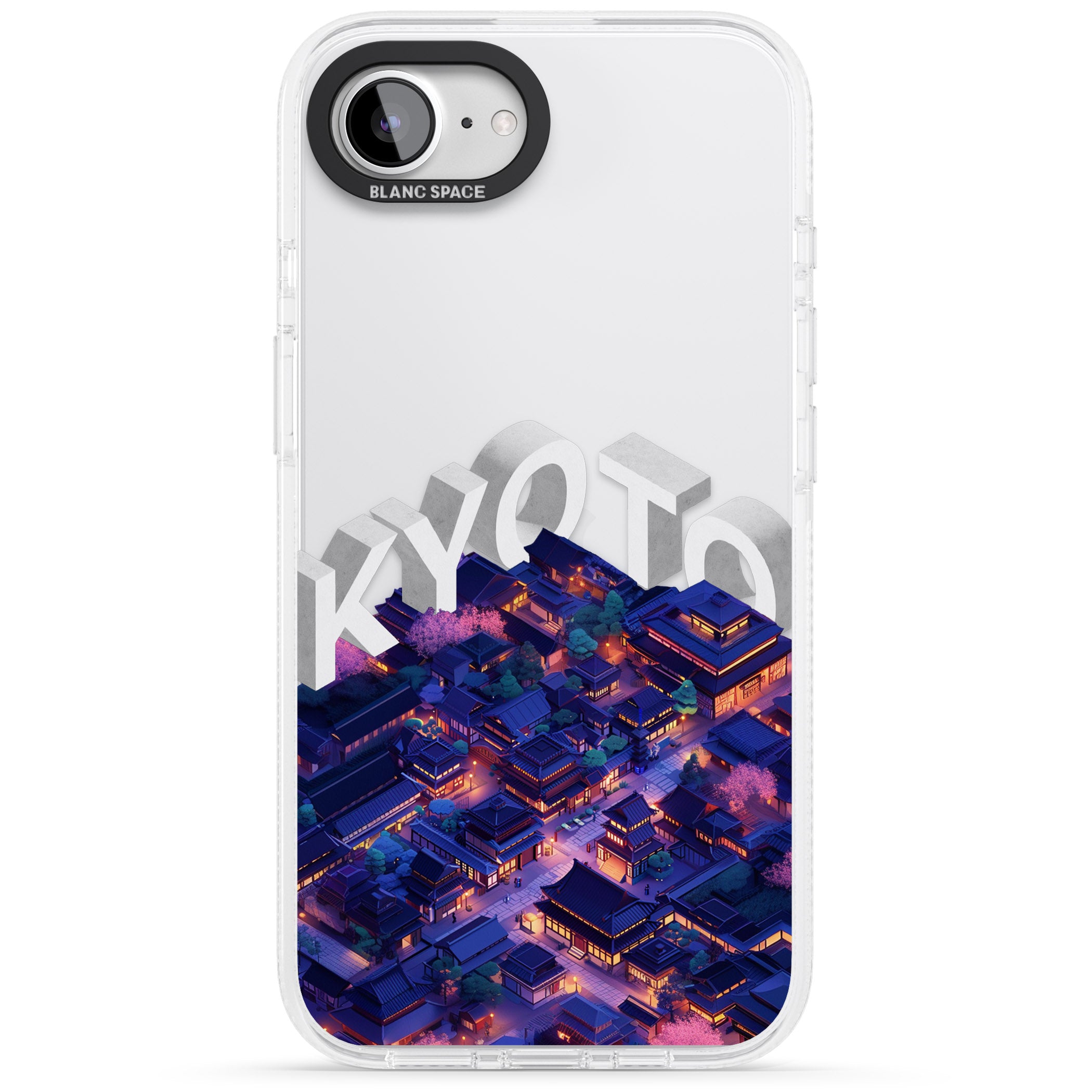 Kyoto iPhone 16e Clear Case Impact Air - Blanc Space
