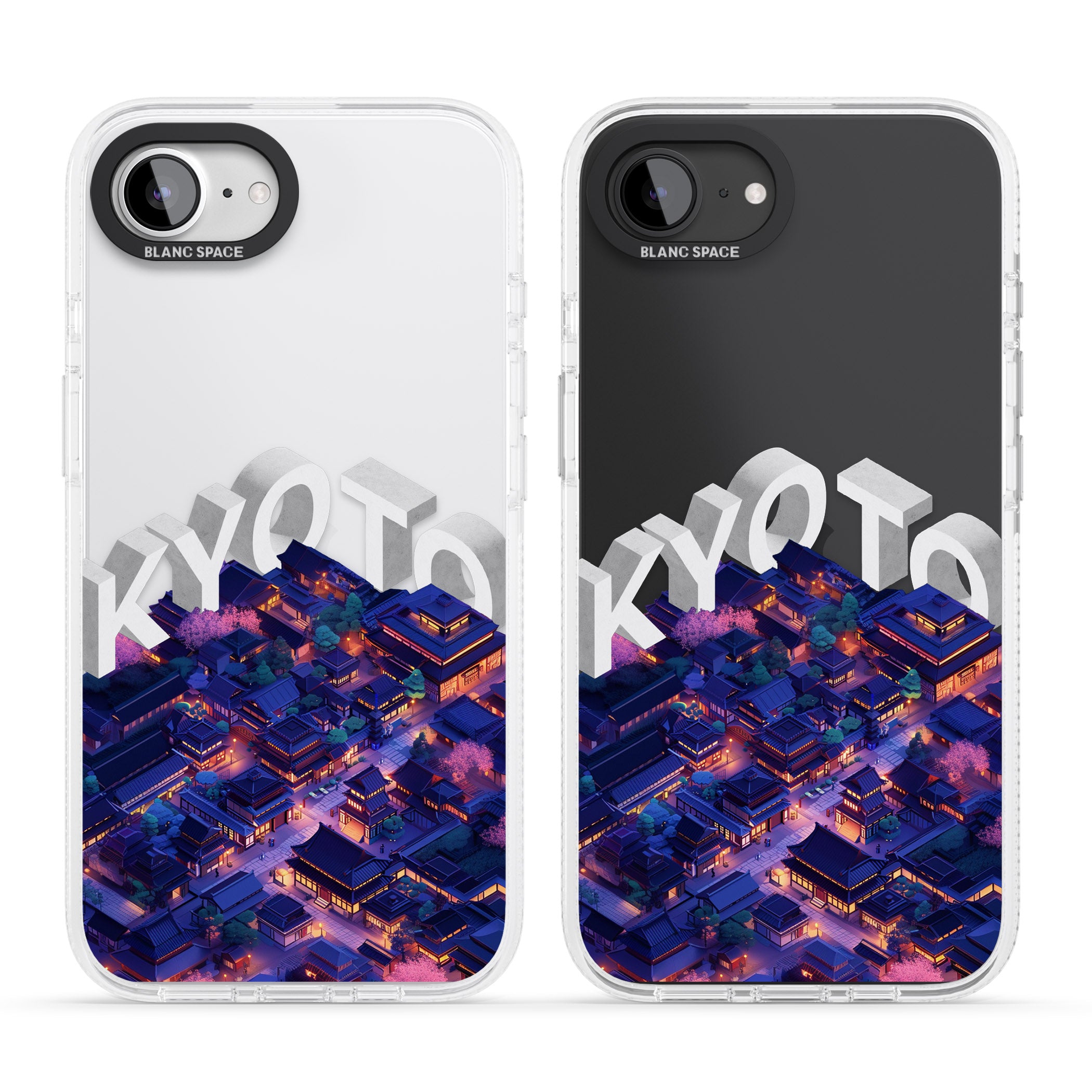 Kyoto iPhone 16e Clear Case Impact Air - Blanc Space