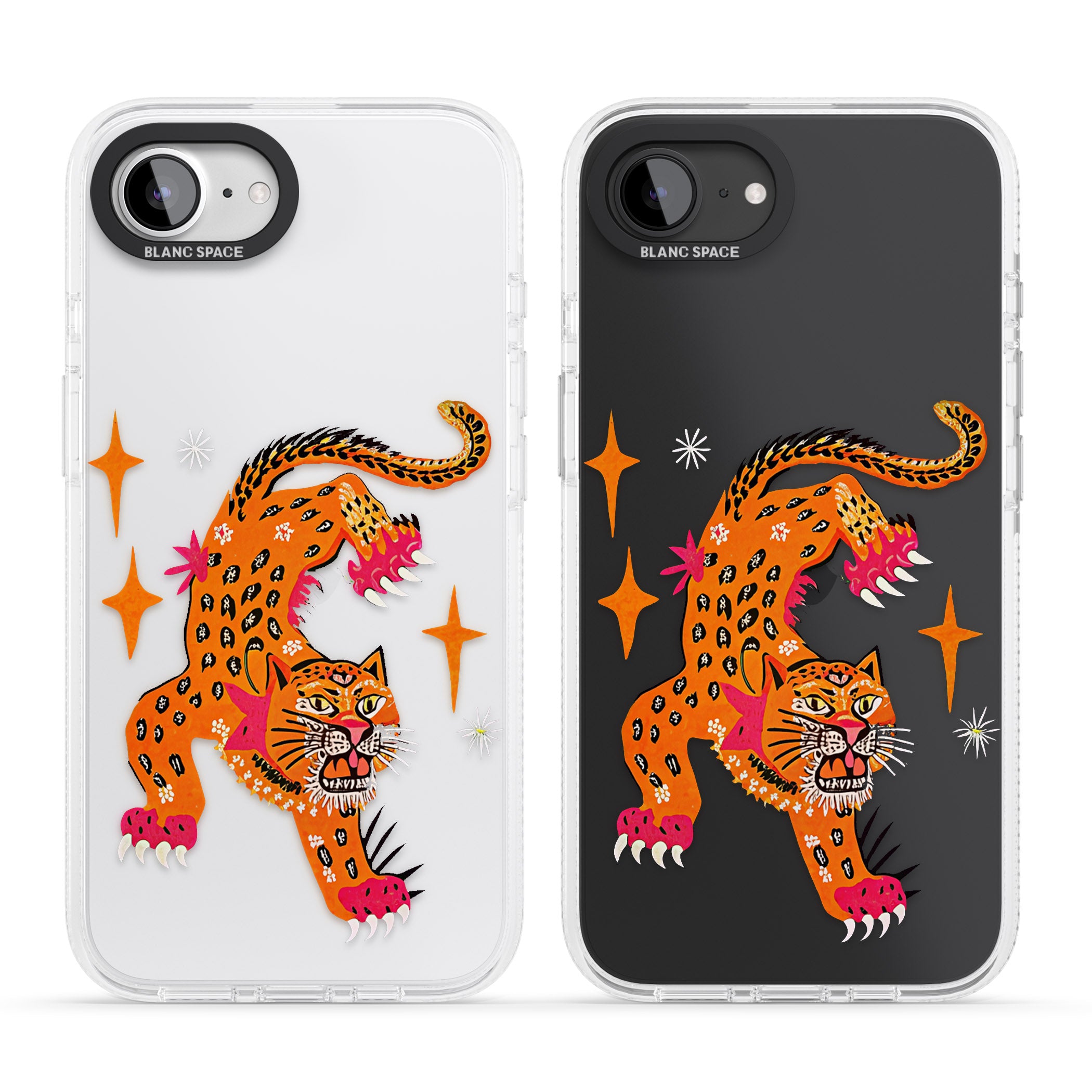 Fierce Jaguar (Clear) iPhone 16e Clear Case Impact Air - Blanc Space