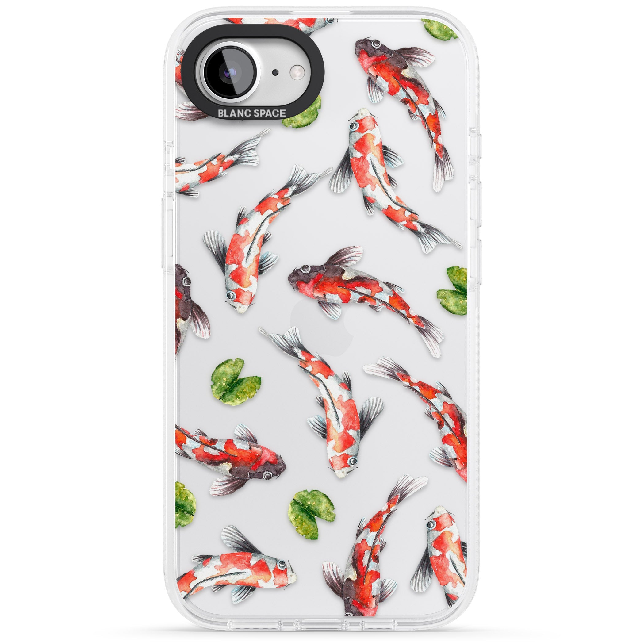 Koi Fish Japanese Watercolour iPhone 16e Clear Case Impact Air - Blanc Space