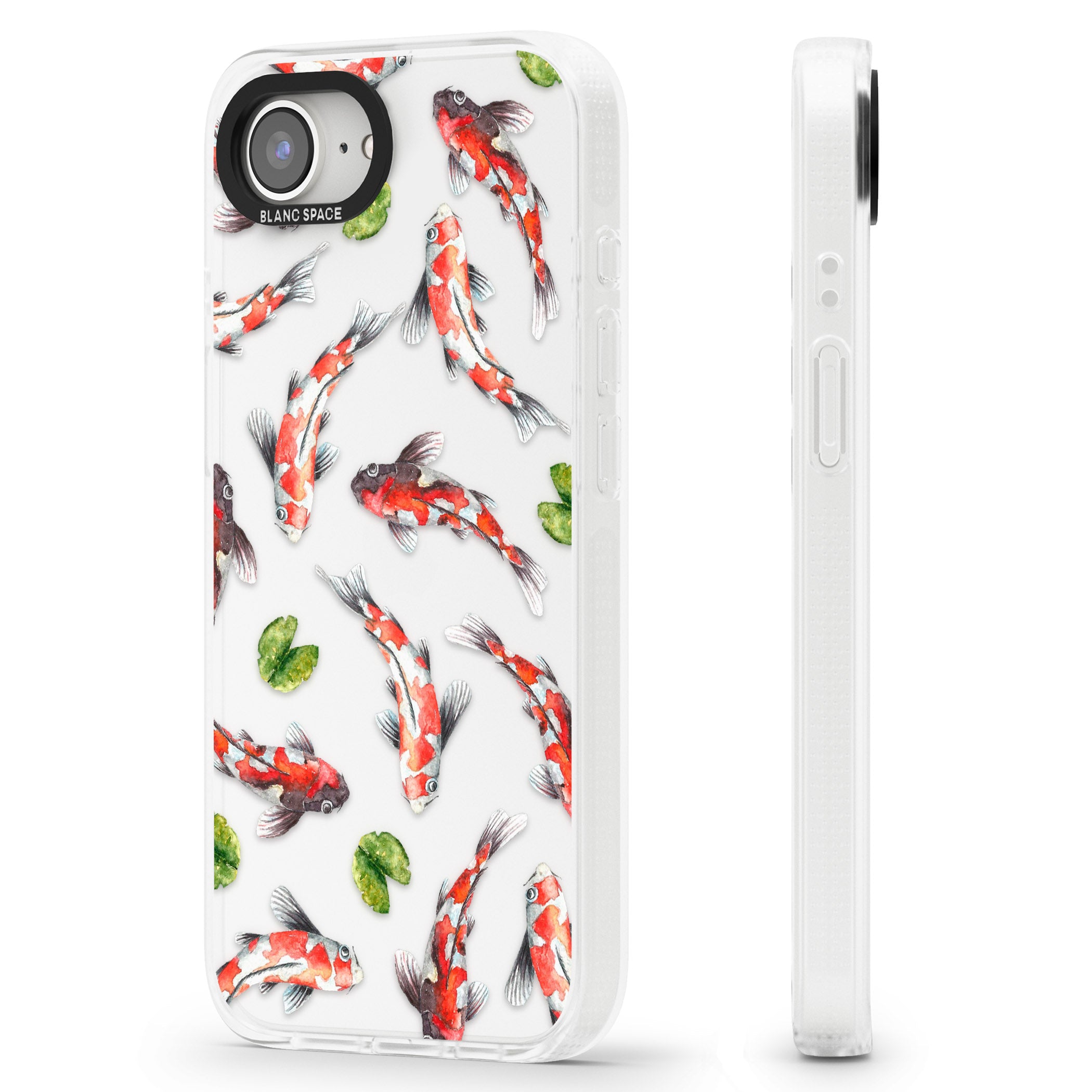 Koi Fish Japanese Watercolour iPhone 16e Clear Case Impact Air - Blanc Space