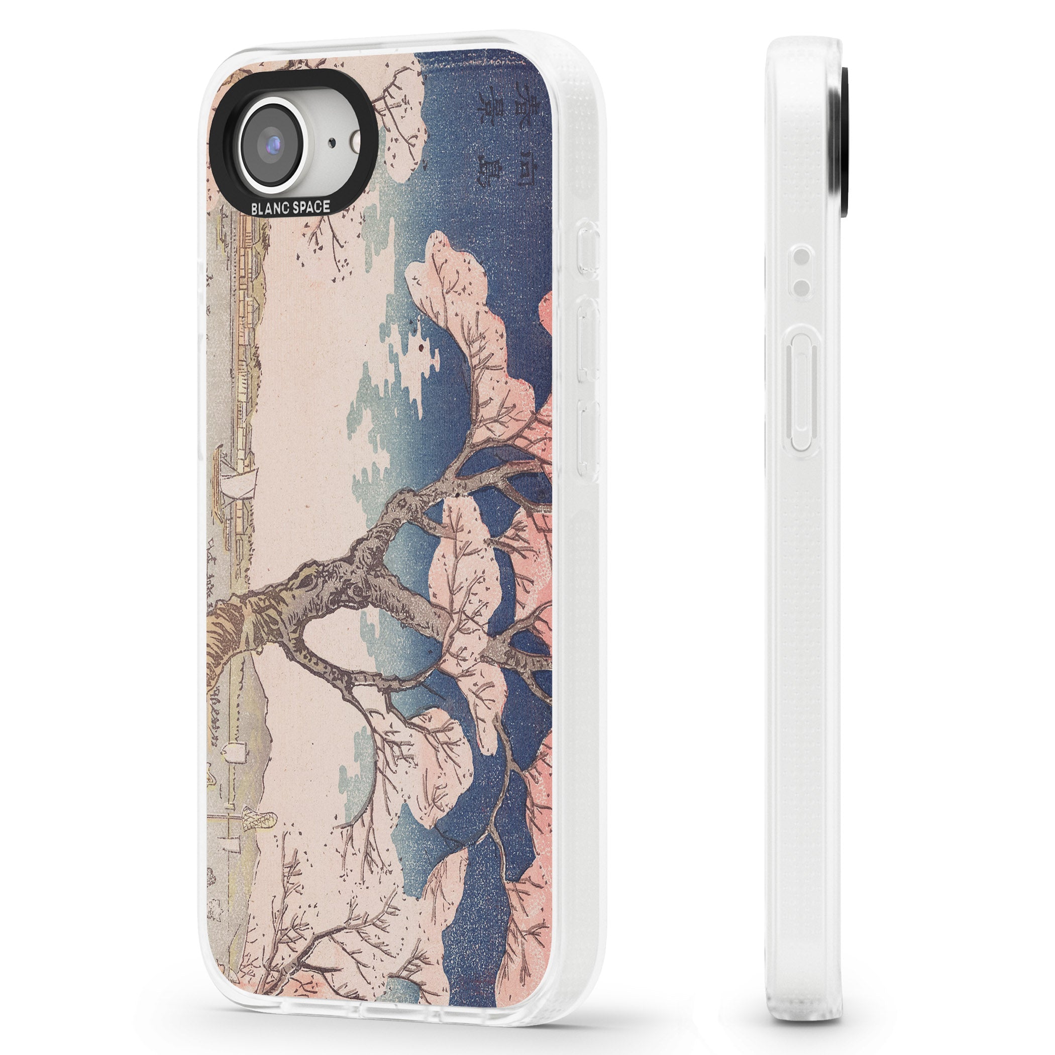 Vintage Japanese Illustrations Cherry Tree iPhone 16e Clear Case Impact Air - Blanc Space