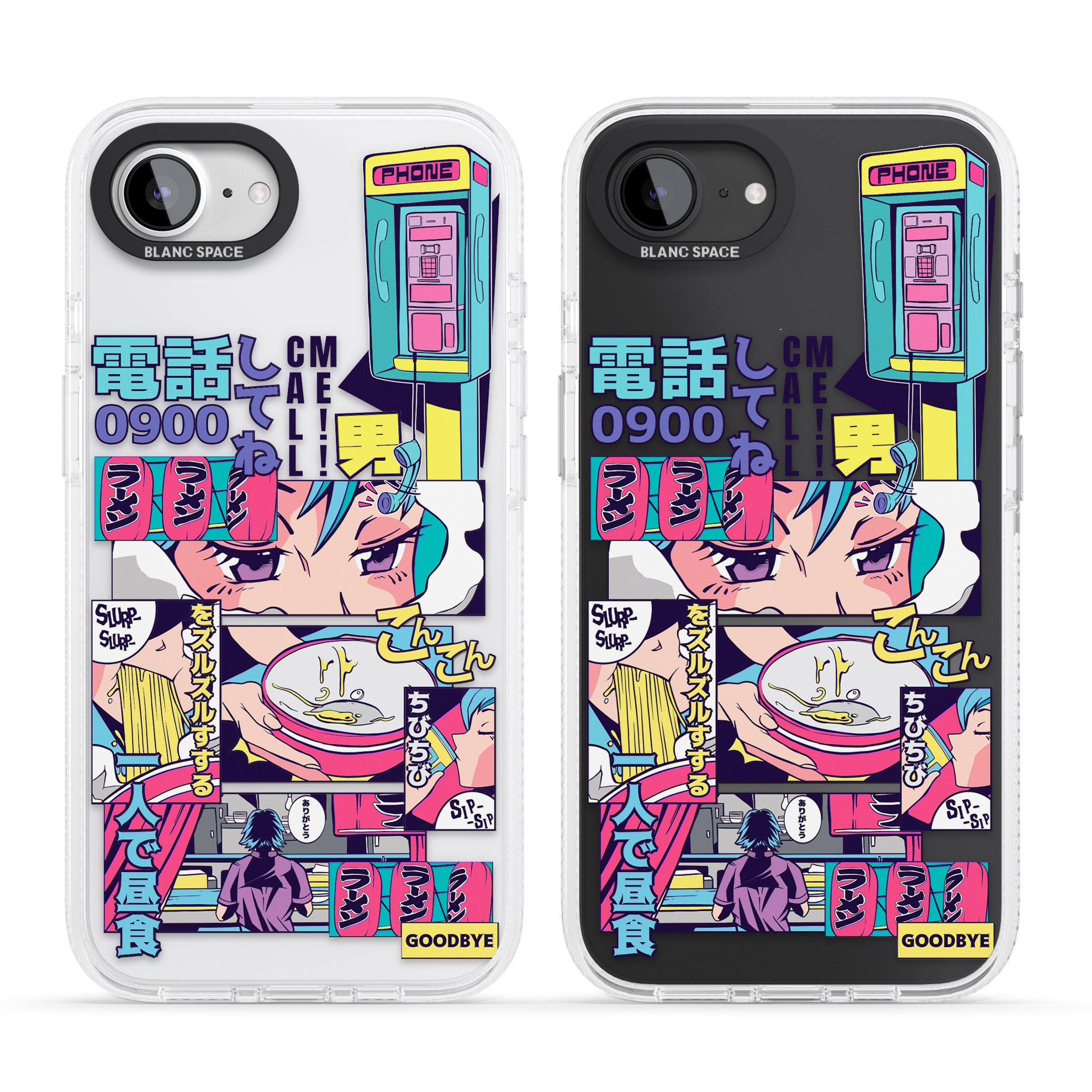 Vibrant Anime Comic iPhone 16e Clear Case Impact Air - Blanc Space