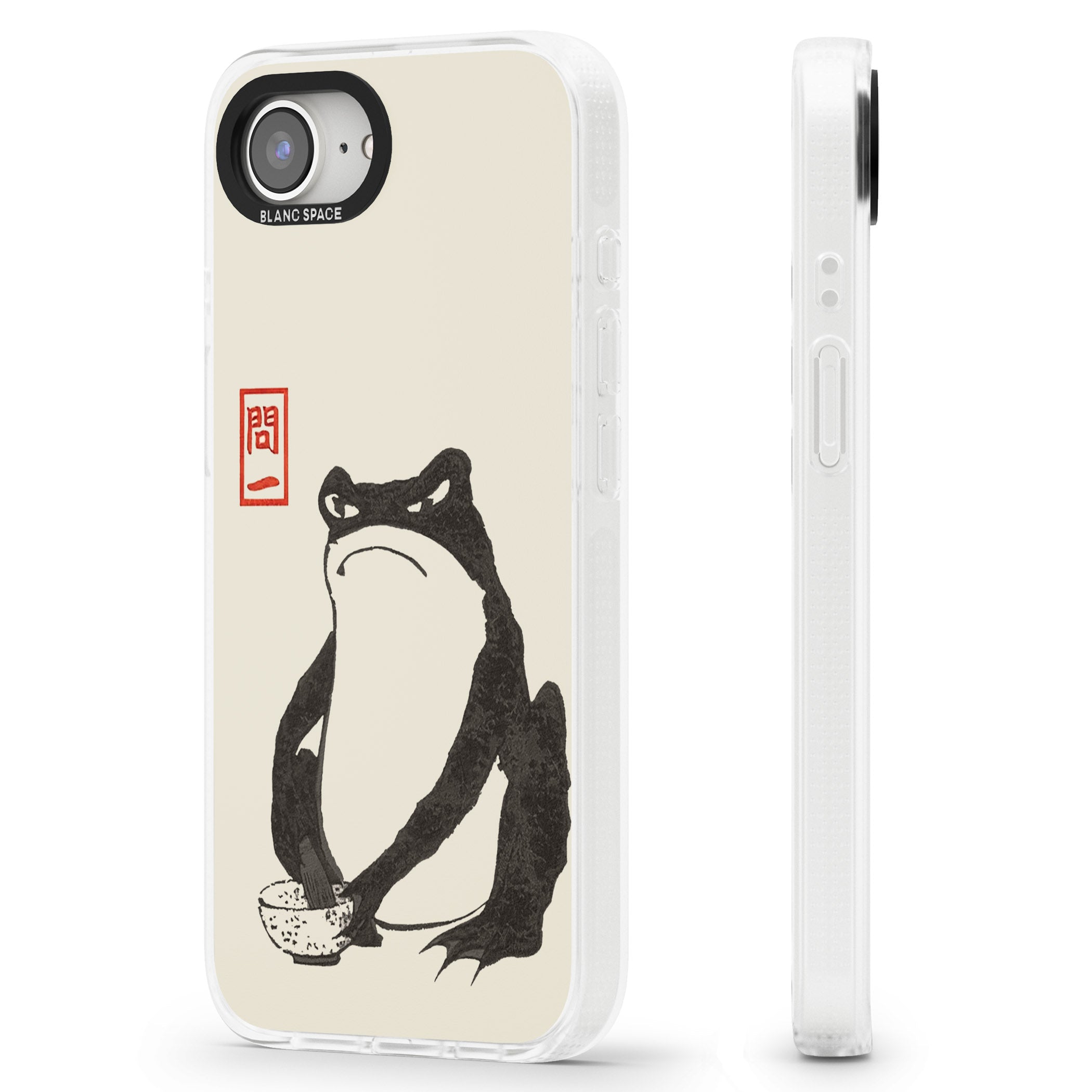 Matsumoto Hoji Grumpy Toad iPhone 16e Clear Case Impact Air - Blanc Space