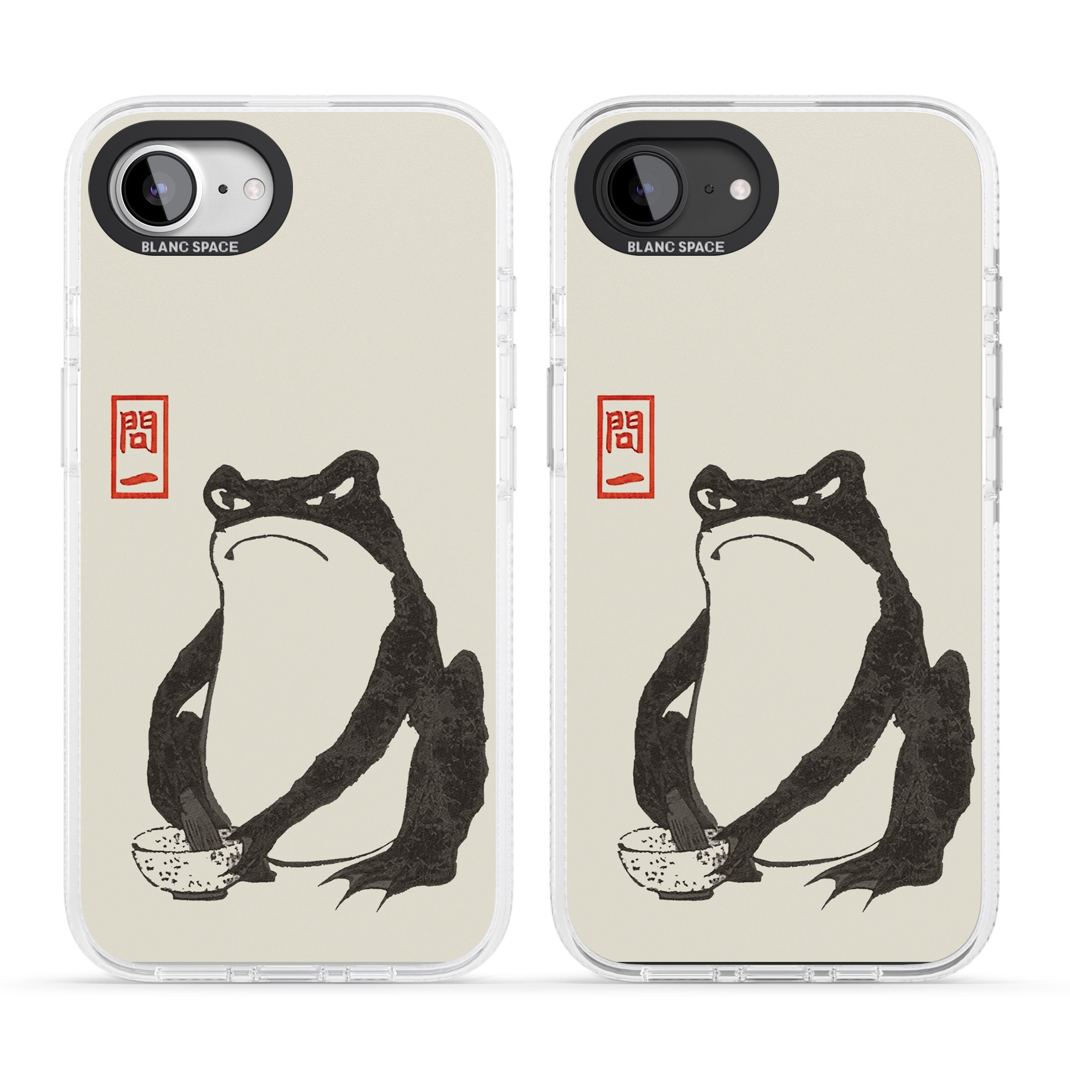 Matsumoto Hoji Grumpy Toad iPhone 16e Clear Case Impact Air - Blanc Space