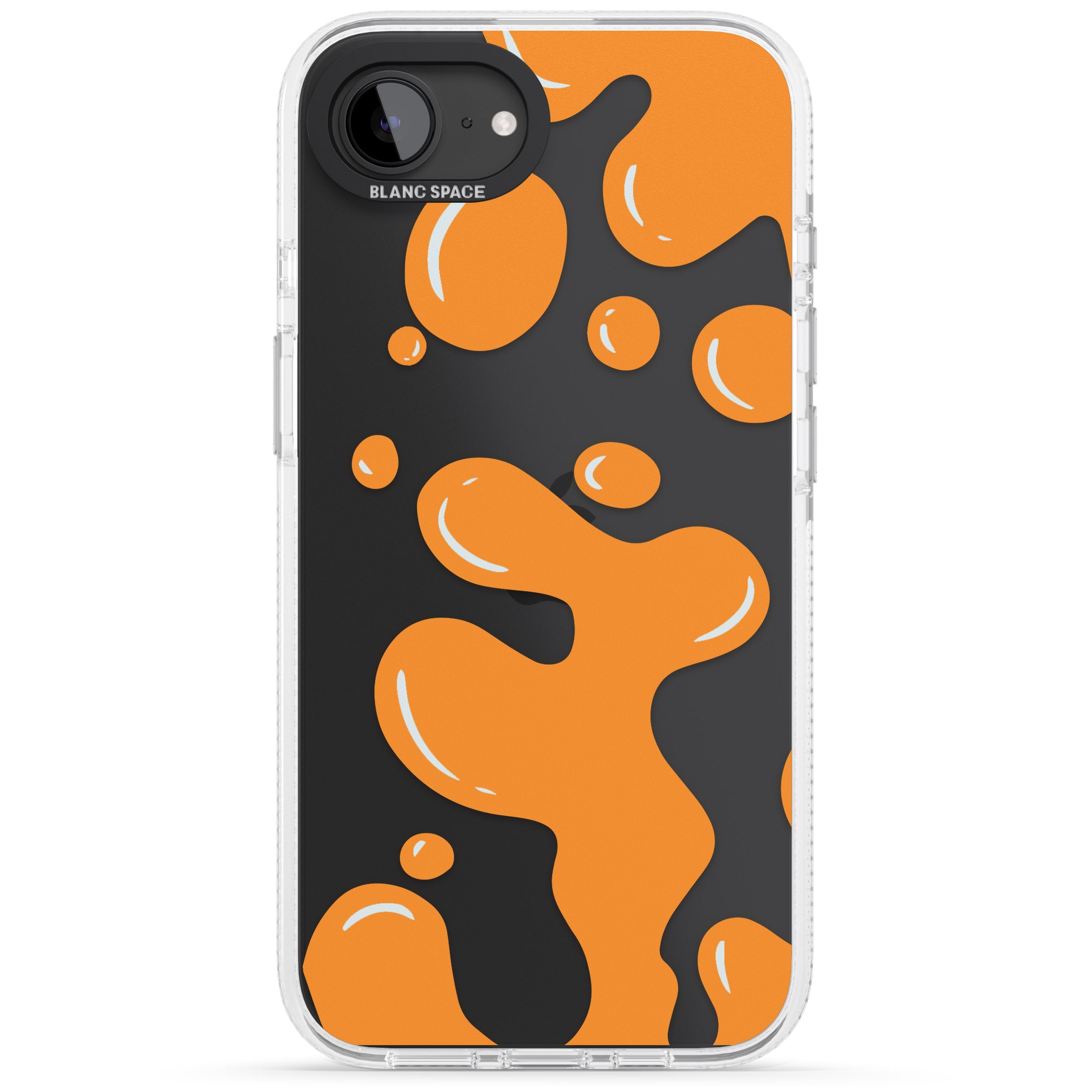 Orange Lava Lamp iPhone 16e Clear Case Impact Air - Blanc Space