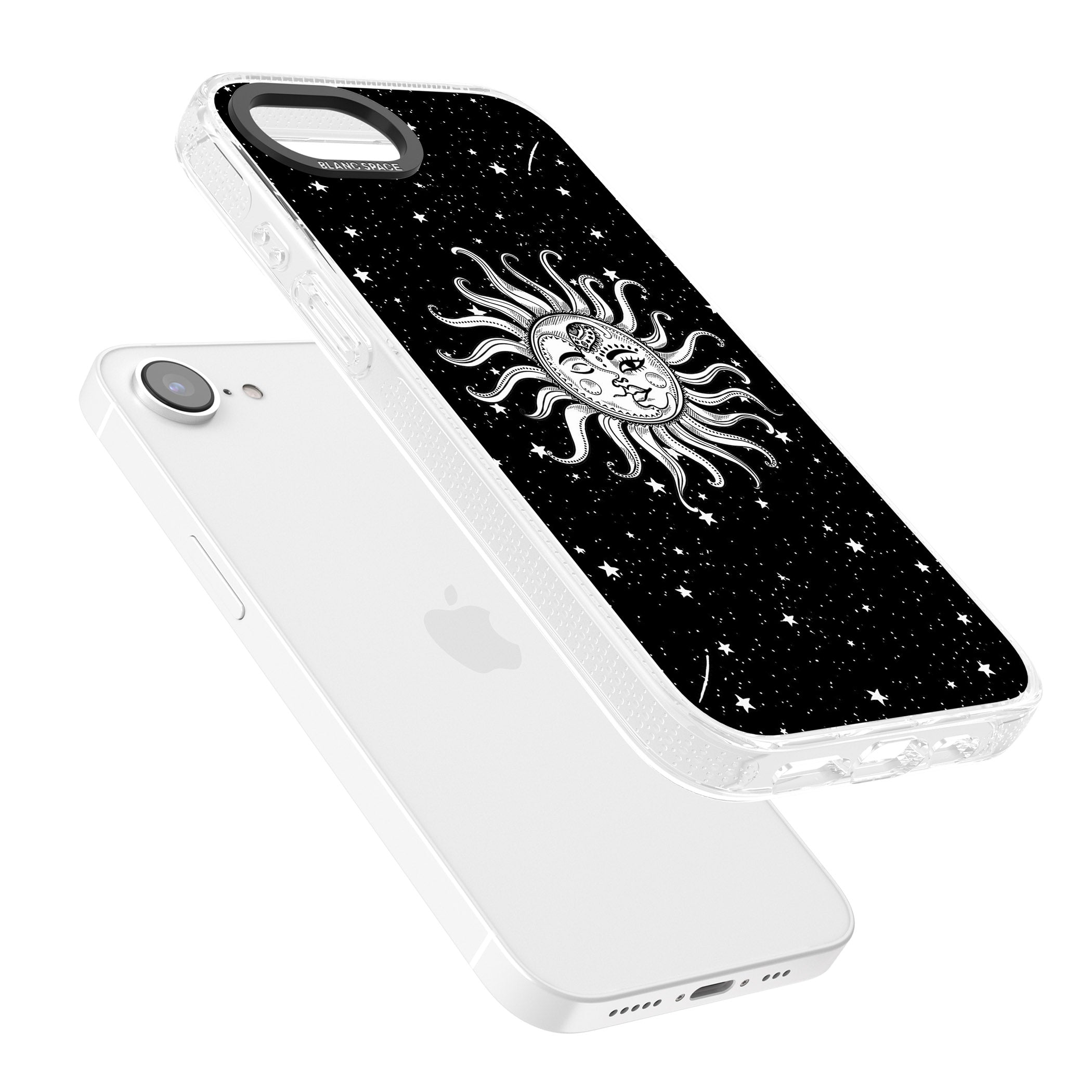 Mystic Sun Moon iPhone 16e Clear Case Impact Air - Blanc Space