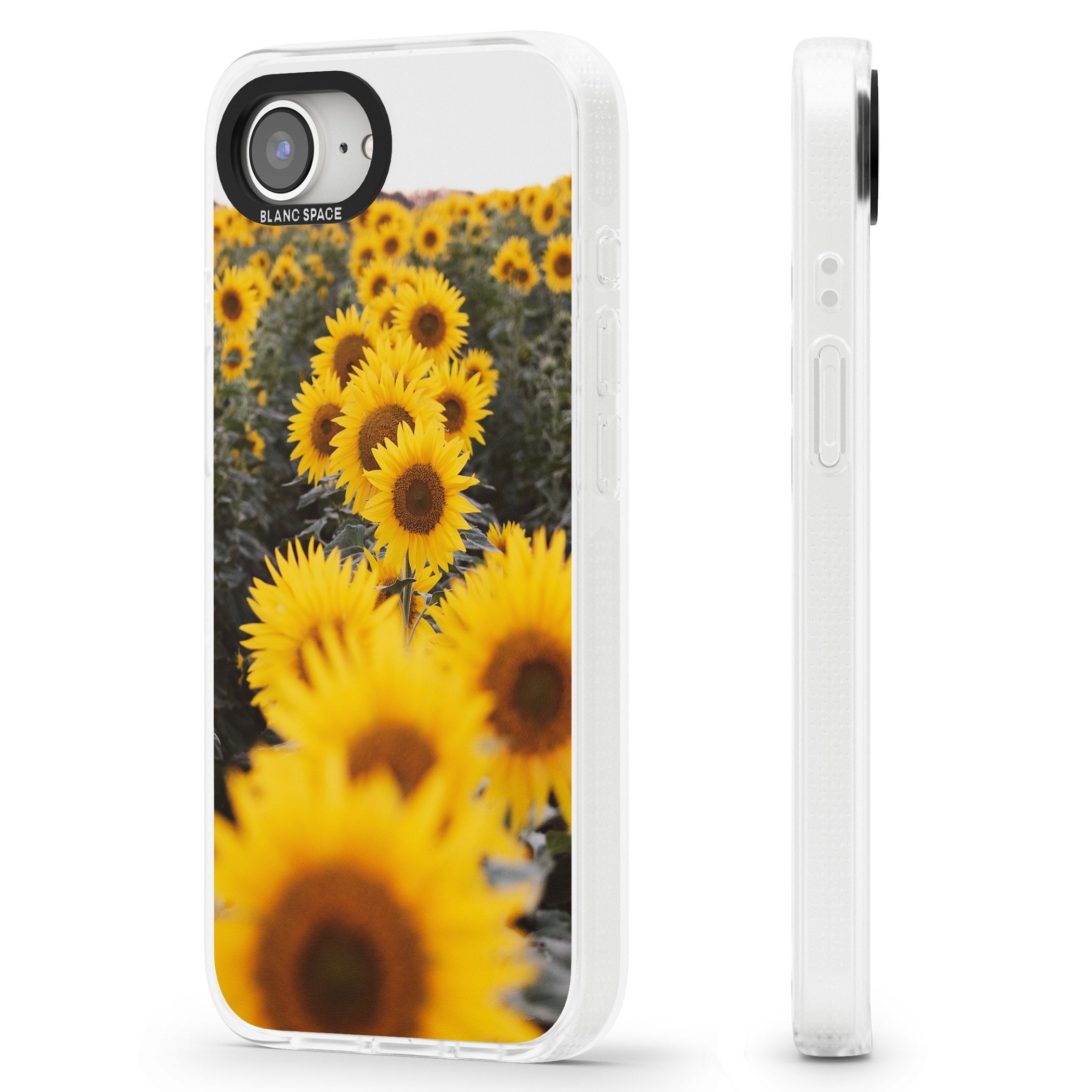 Sunflower Field Photograph iPhone 16e Clear Case Impact Air - Blanc Space