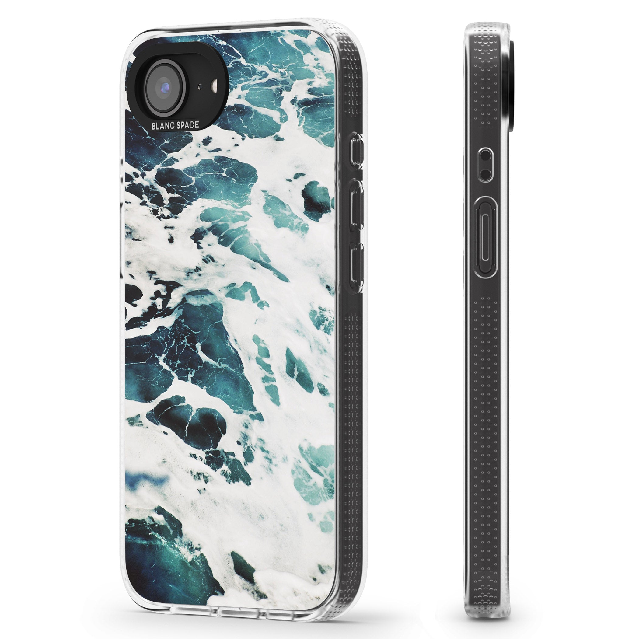 Ocean Waves Photograph iPhone 16e Clear Case Impact Air - Blanc Space