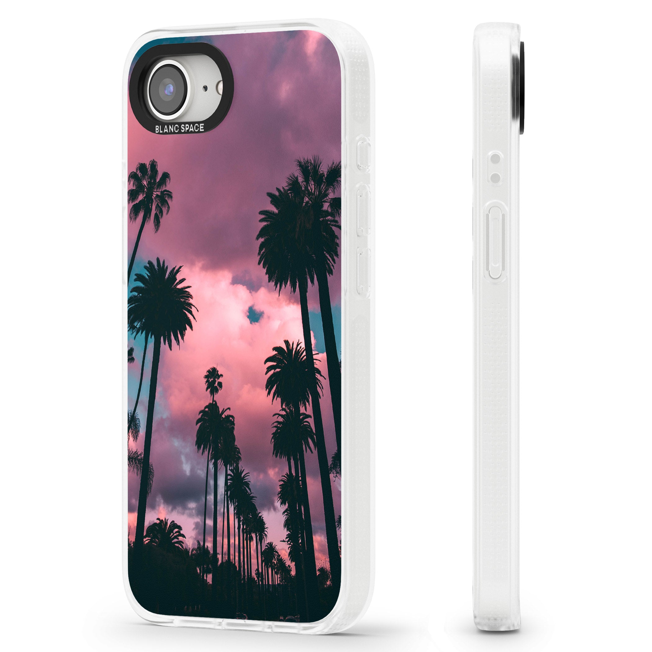 Palm Tree Sunset Photograph iPhone 16e Clear Case Impact Air - Blanc Space