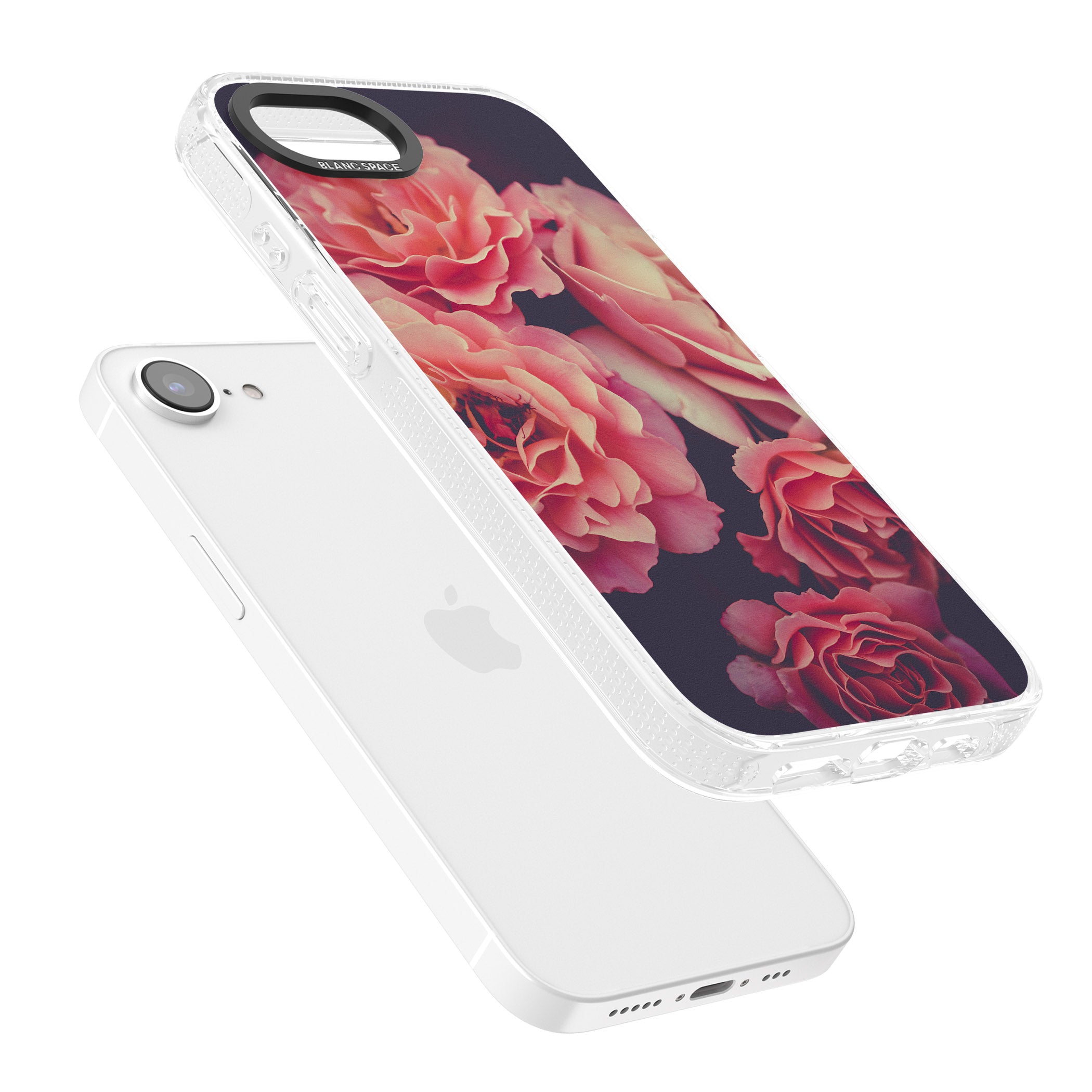 Pink Roses Photograph iPhone 16e Clear Case Impact Air - Blanc Space