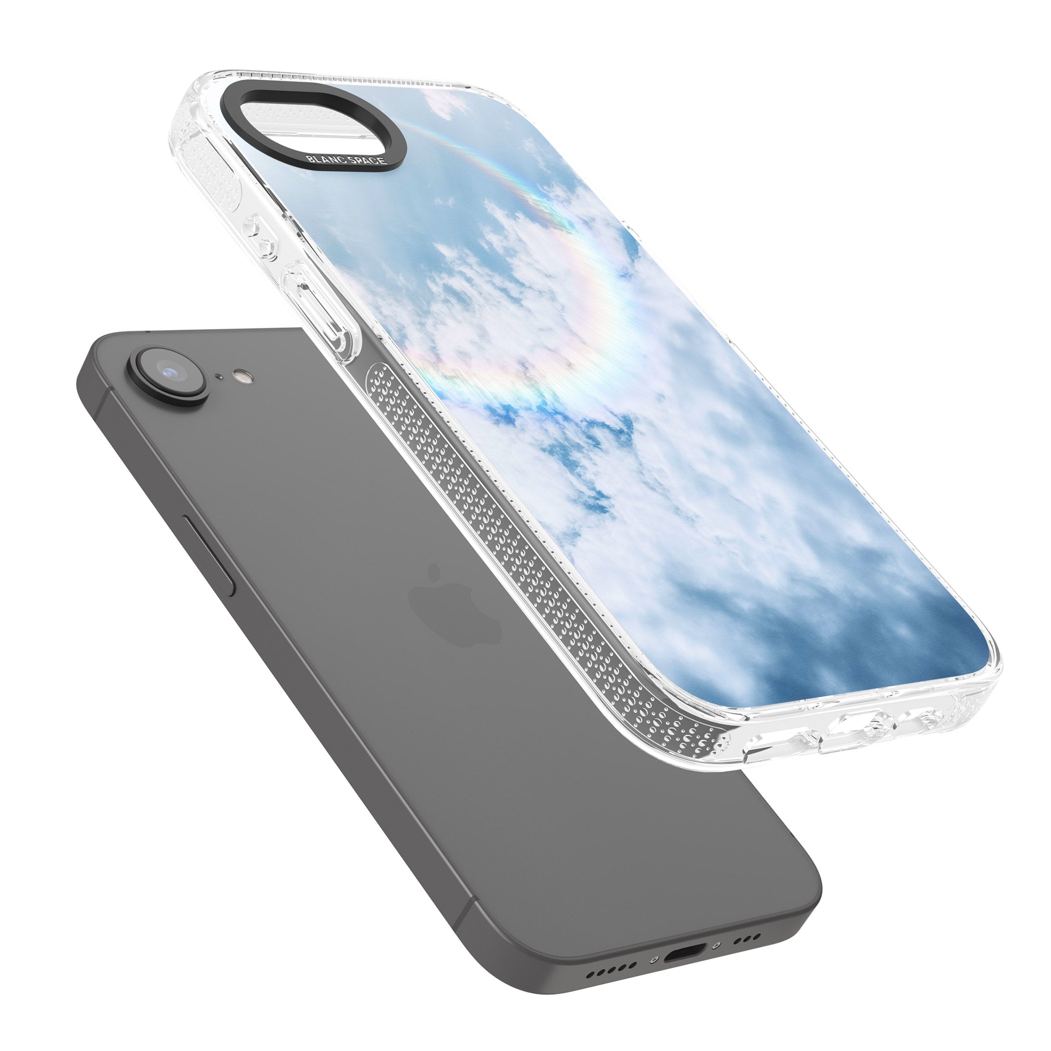 Rainbow Light Flare Photograph iPhone 16e Clear Case Impact Air - Blanc Space