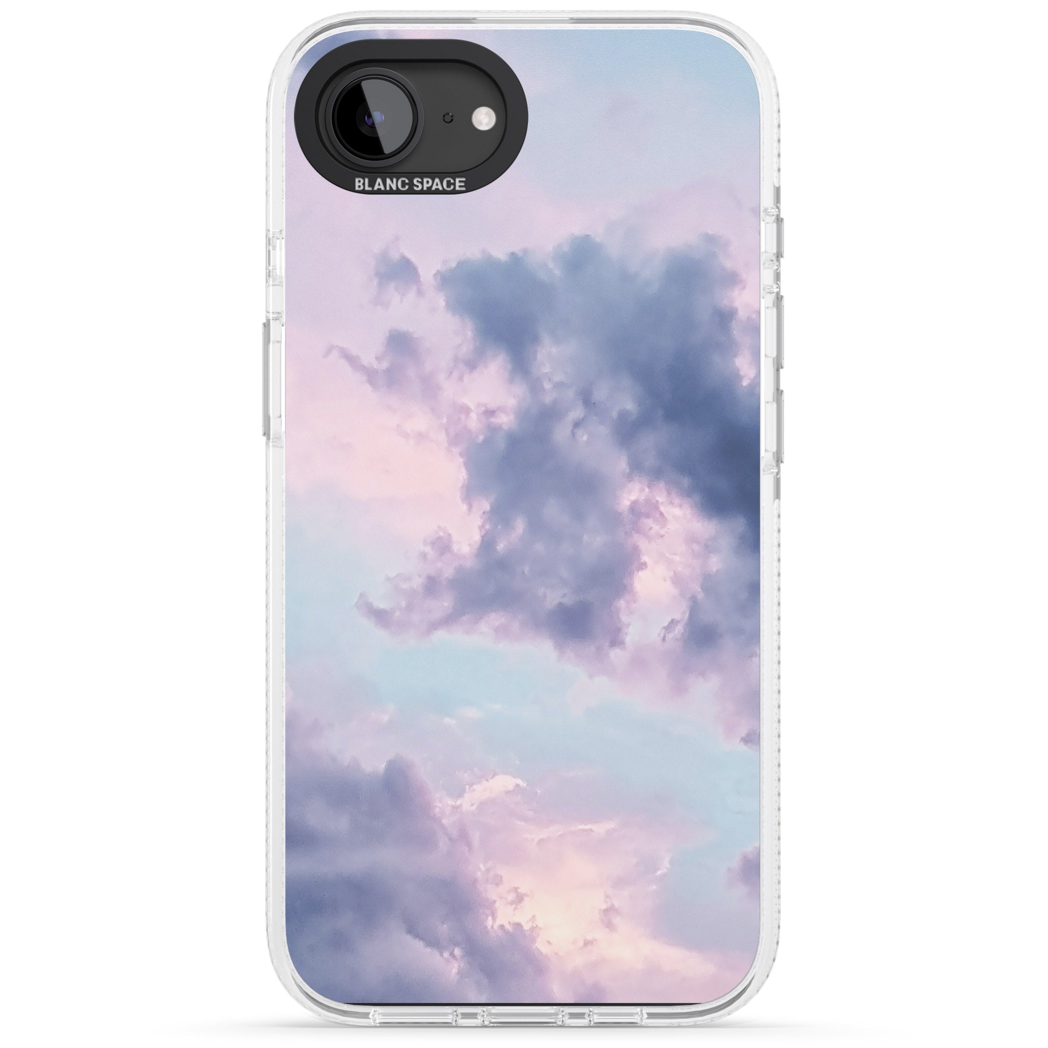 Purple Clouds Photograph iPhone 16e Clear Case Impact Air - Blanc Space
