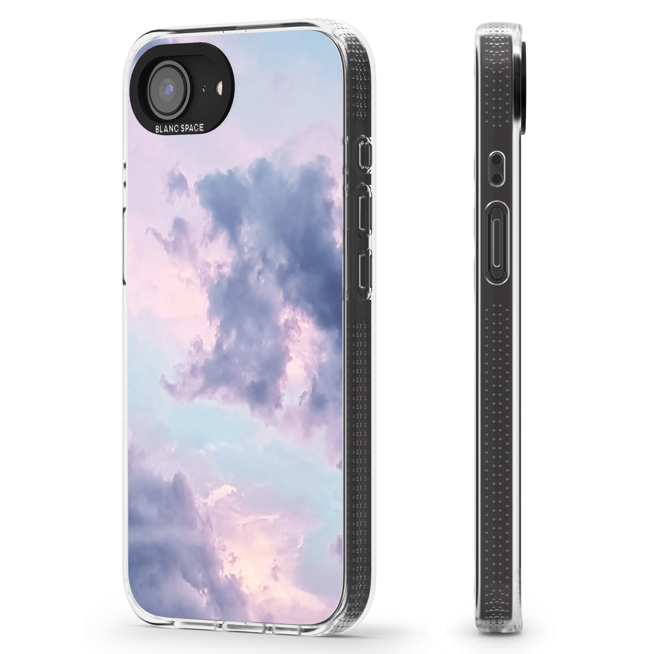 Purple Clouds Photograph iPhone 16e Clear Case Impact Air - Blanc Space