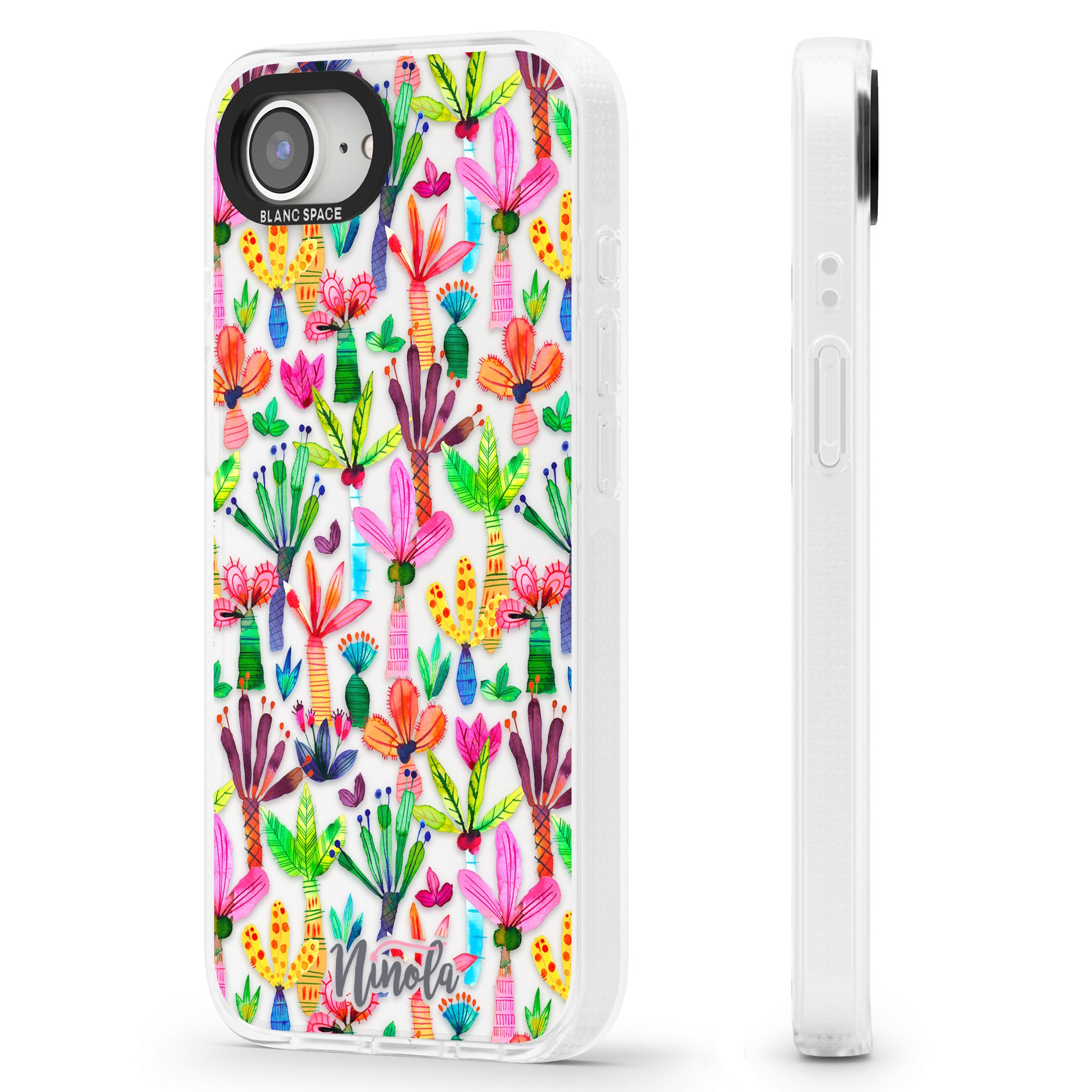Palms Garden iPhone 16e Clear Case Impact Air - Blanc Space