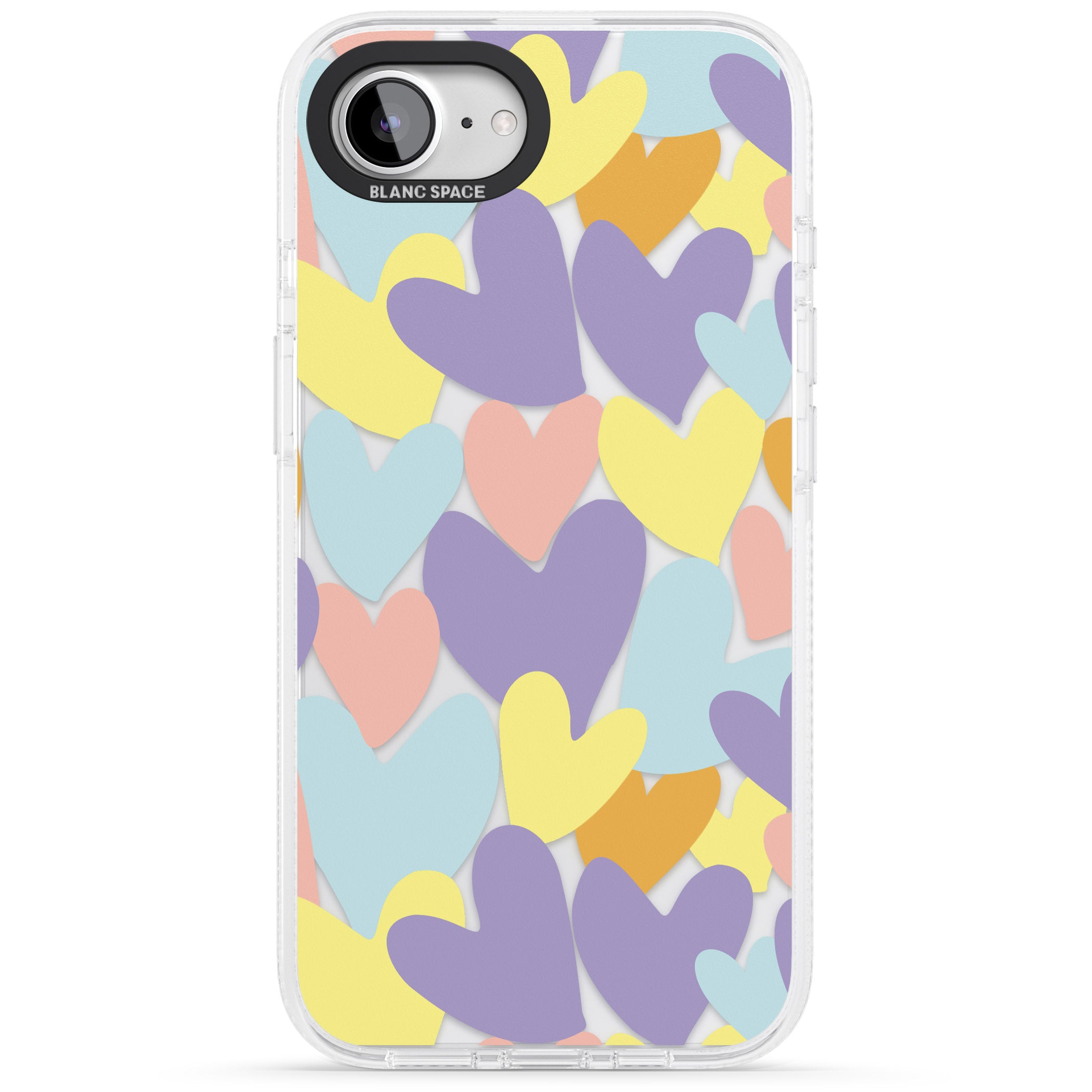 Pastel Hearts iPhone 16e Clear Case Impact Air - Blanc Space