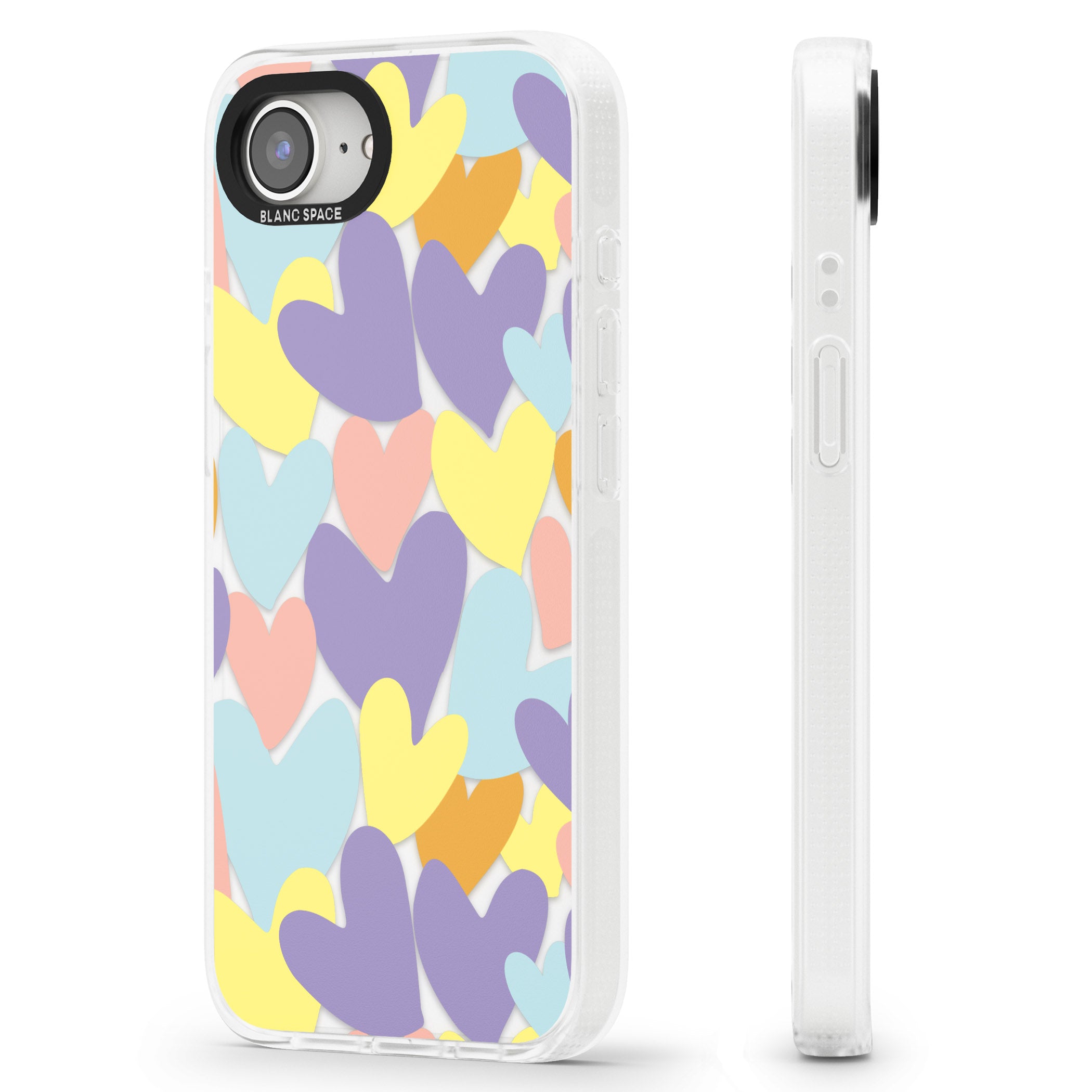 Pastel Hearts iPhone 16e Clear Case Impact Air - Blanc Space