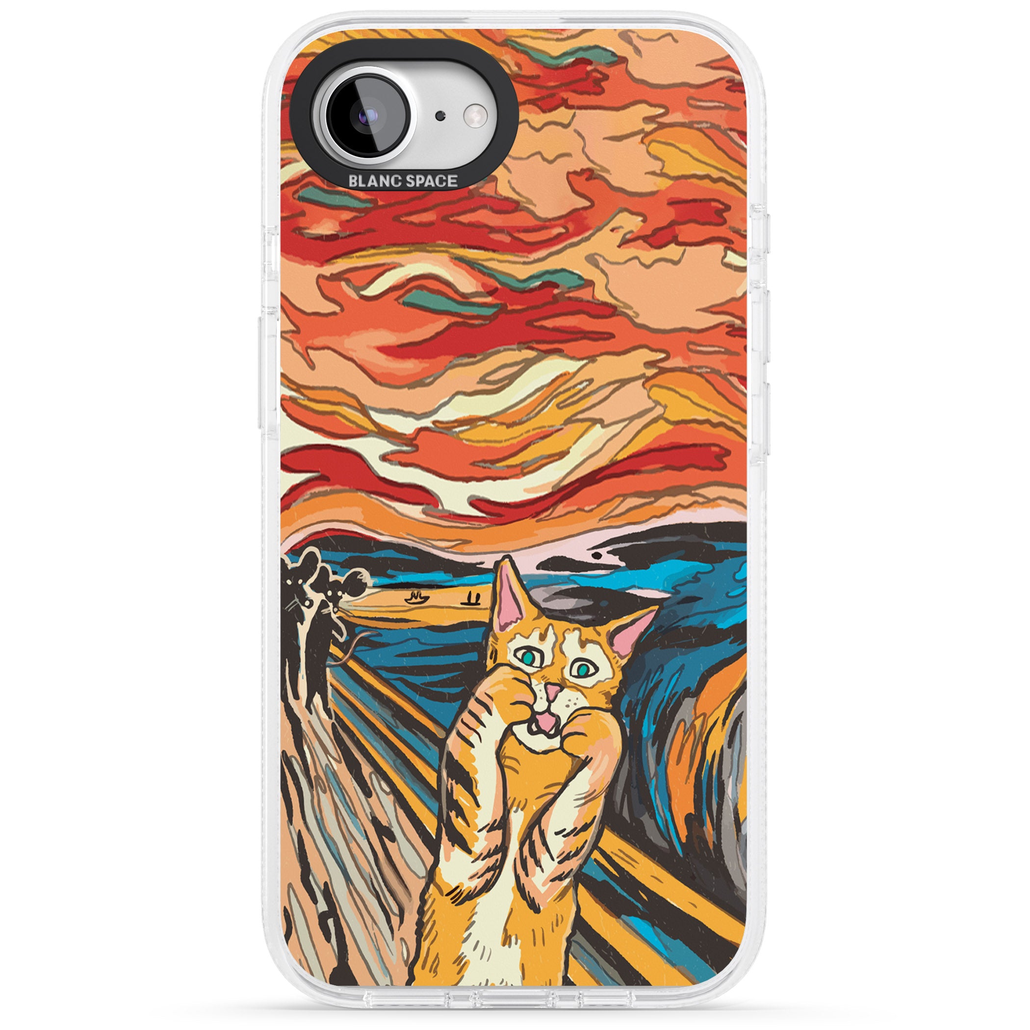 The Meow iPhone 16e Clear Case Impact Air - Blanc Space