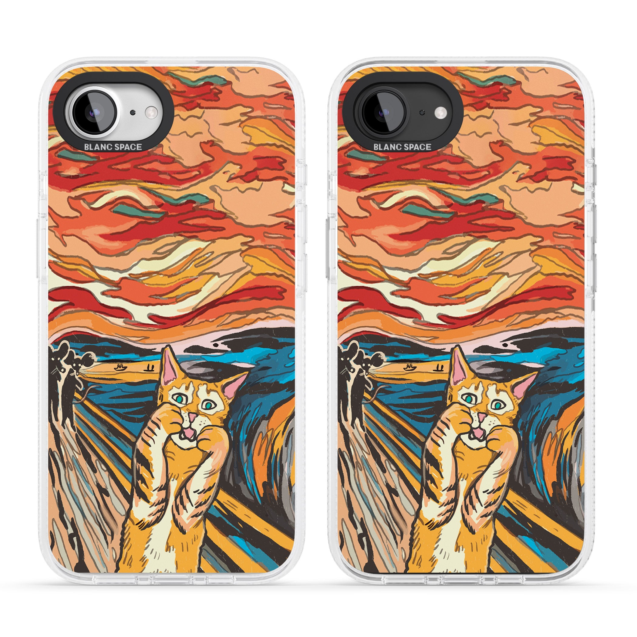 The Meow iPhone 16e Clear Case Impact Air - Blanc Space