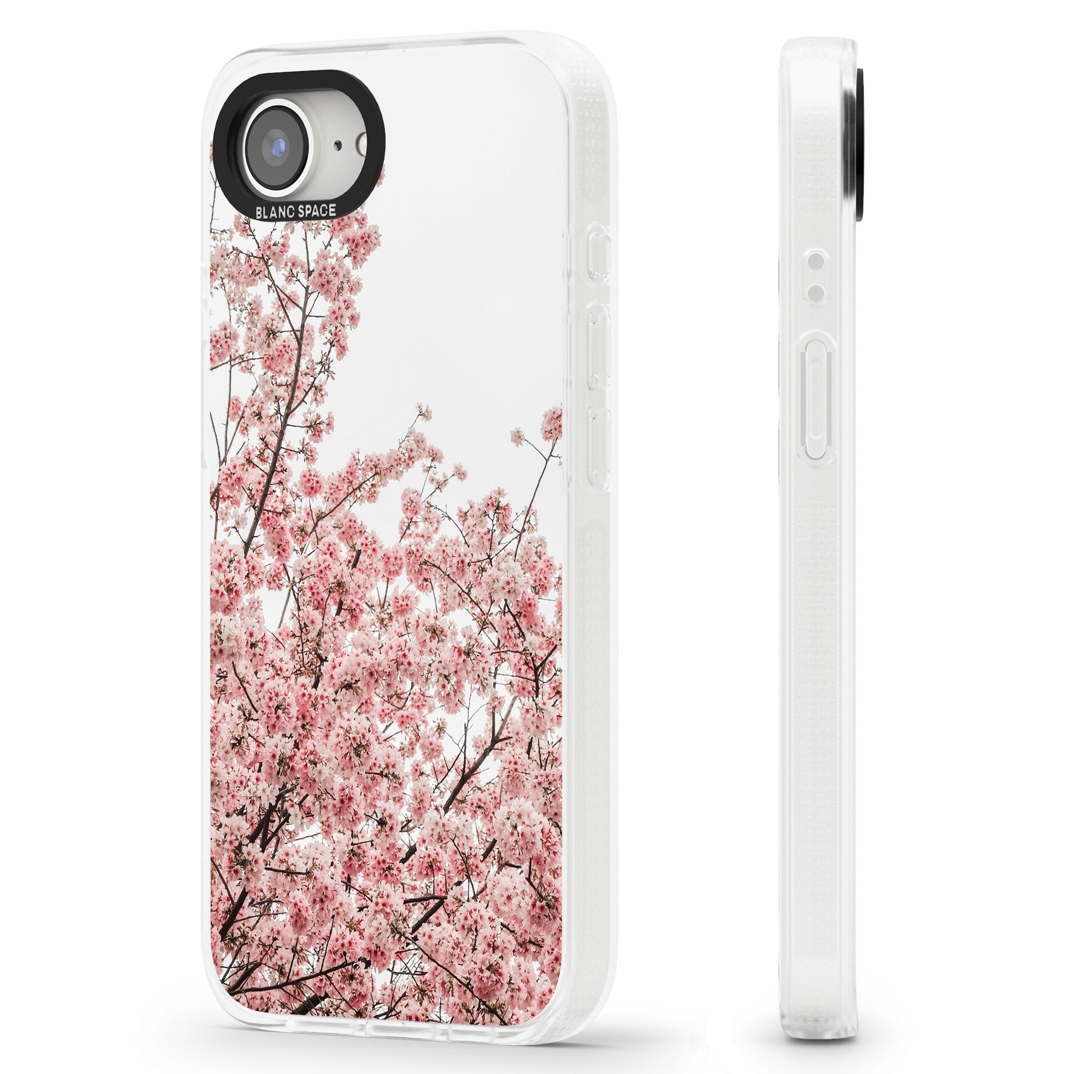 Cherry Blossoms - Real Floral Photographs iPhone 16e Clear Case Impact Air - Blanc Space