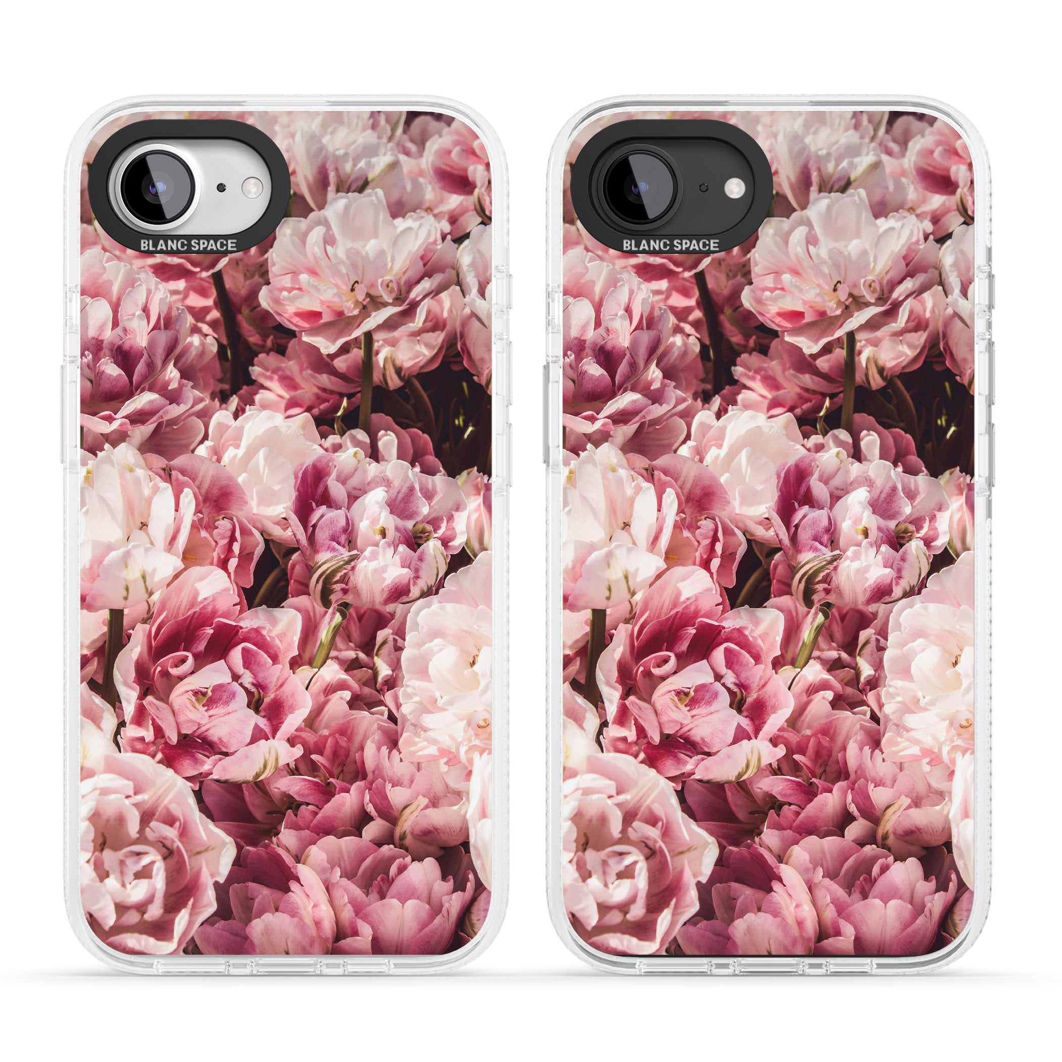 Pink Peonies iPhone 16e Clear Case Impact Air - Blanc Space