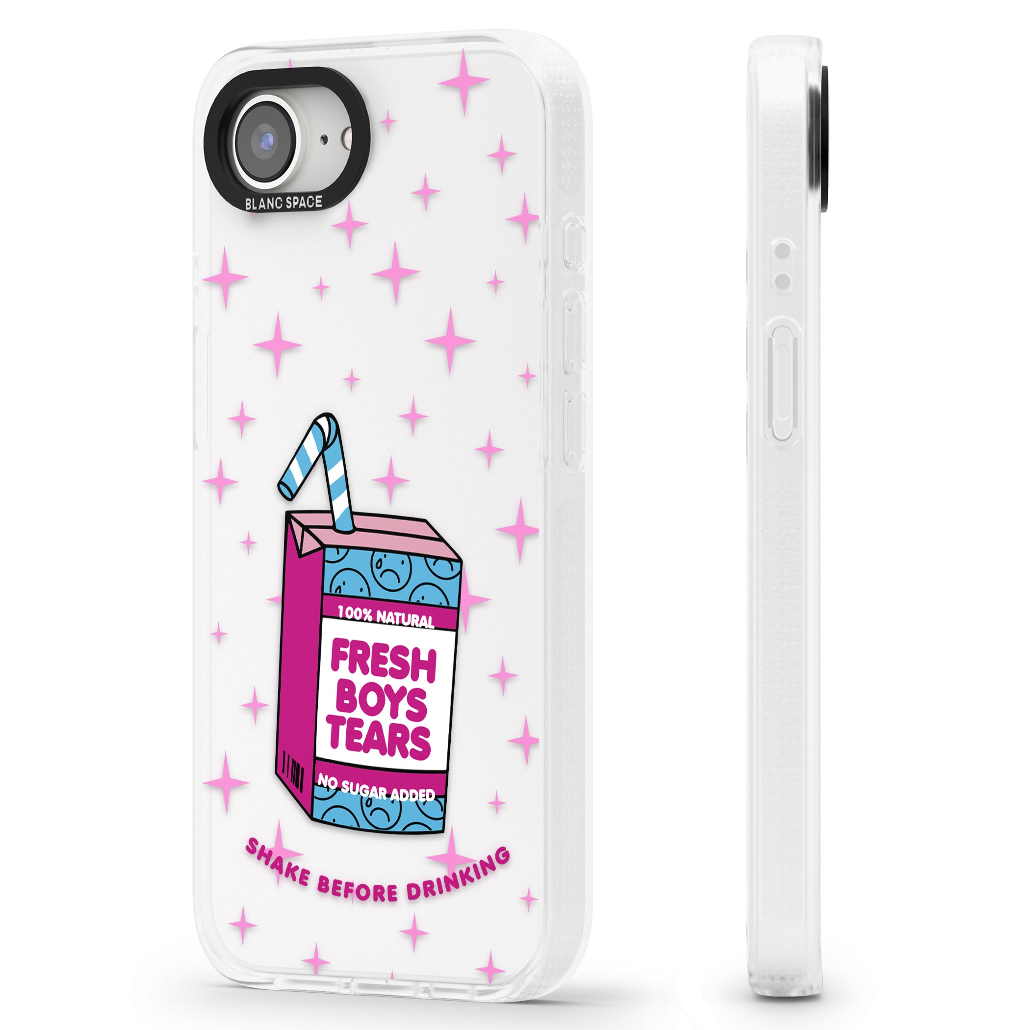 Boy Tears iPhone 16e Clear Case Impact Air - Blanc Space